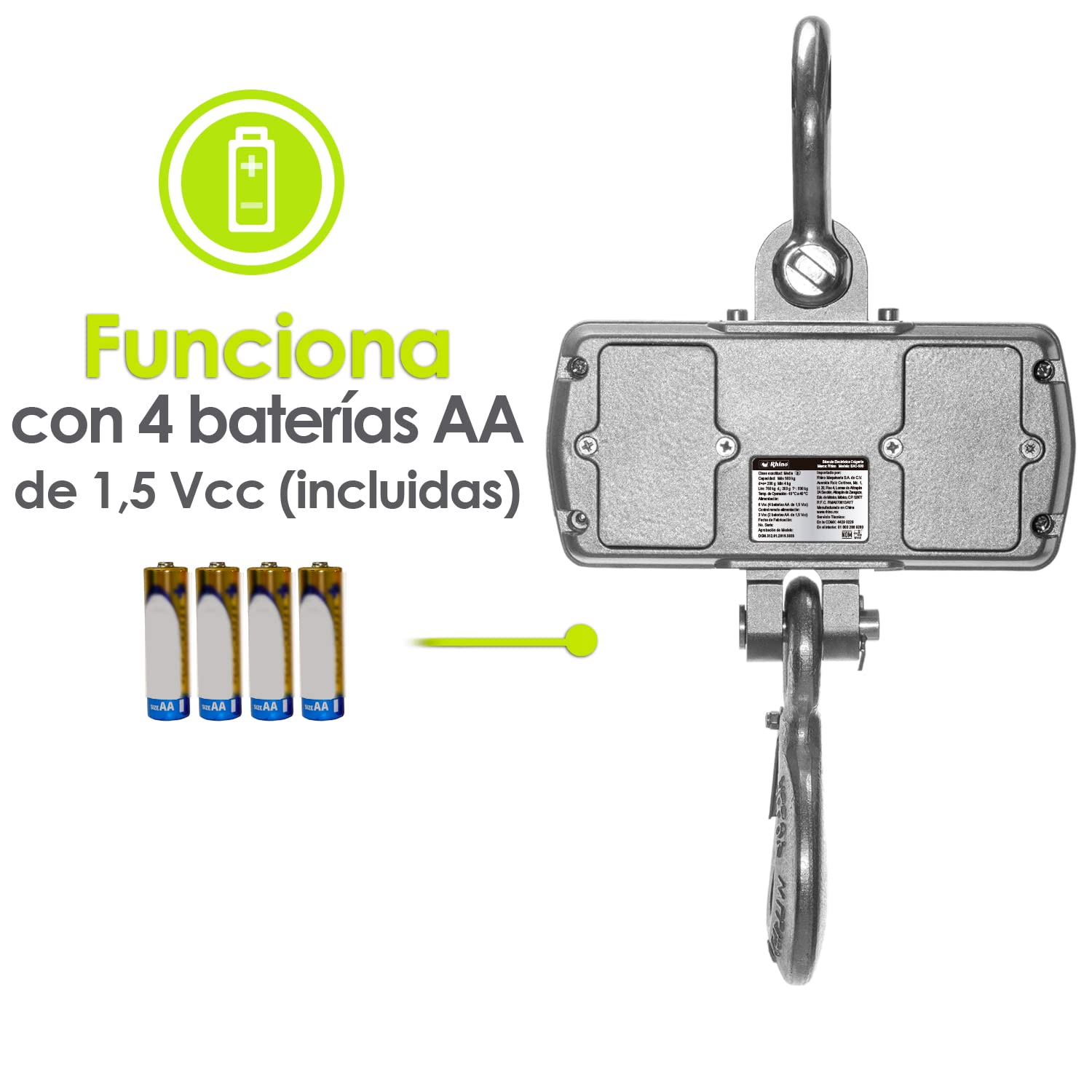 Báscula Electrónica Colgante 500 kg