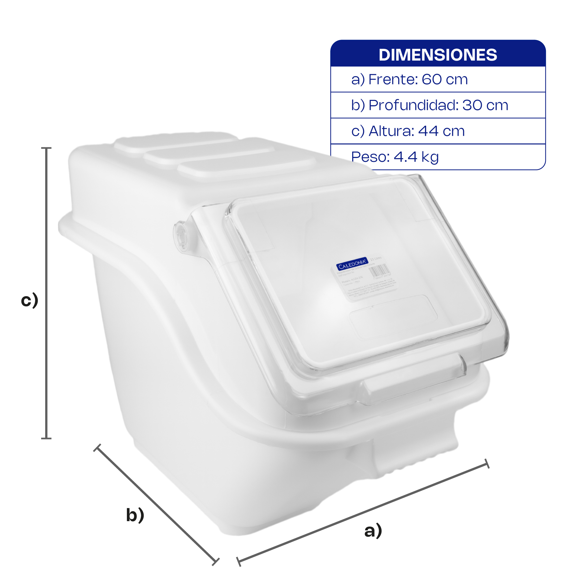 Almacenador para Granos Tipo Estante 23 L