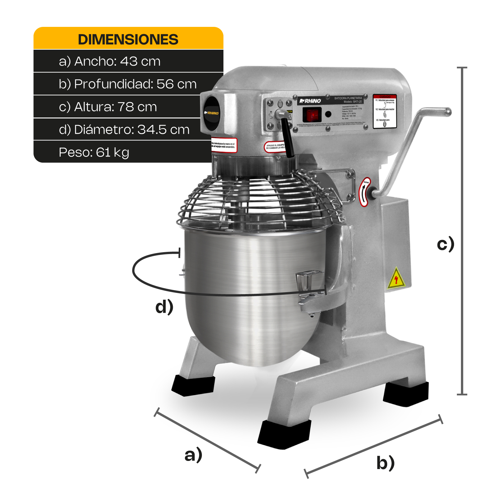 Batidora Planetaria 20 L