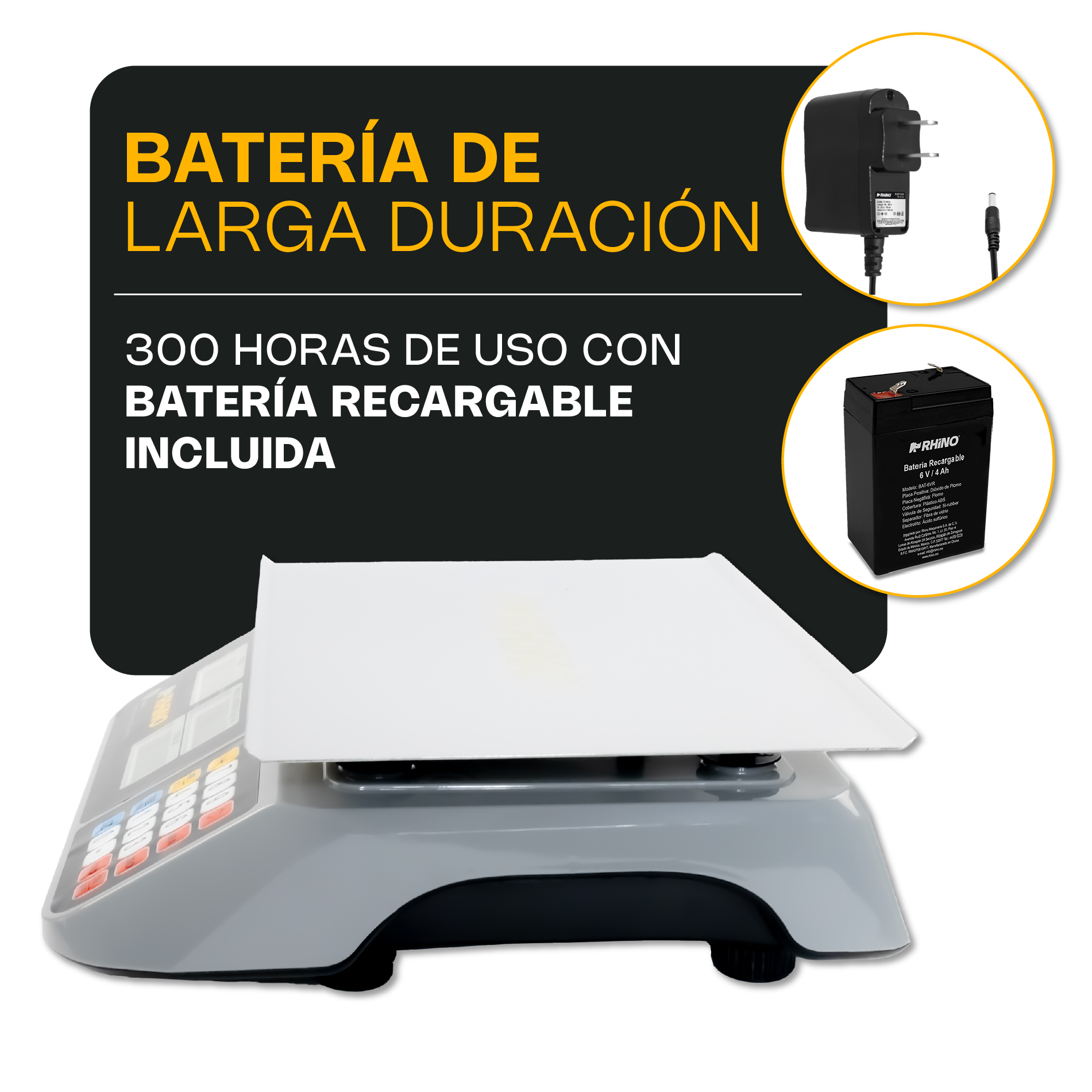 Báscula Electrónica Multifunciones con Puerto USB 60 kg