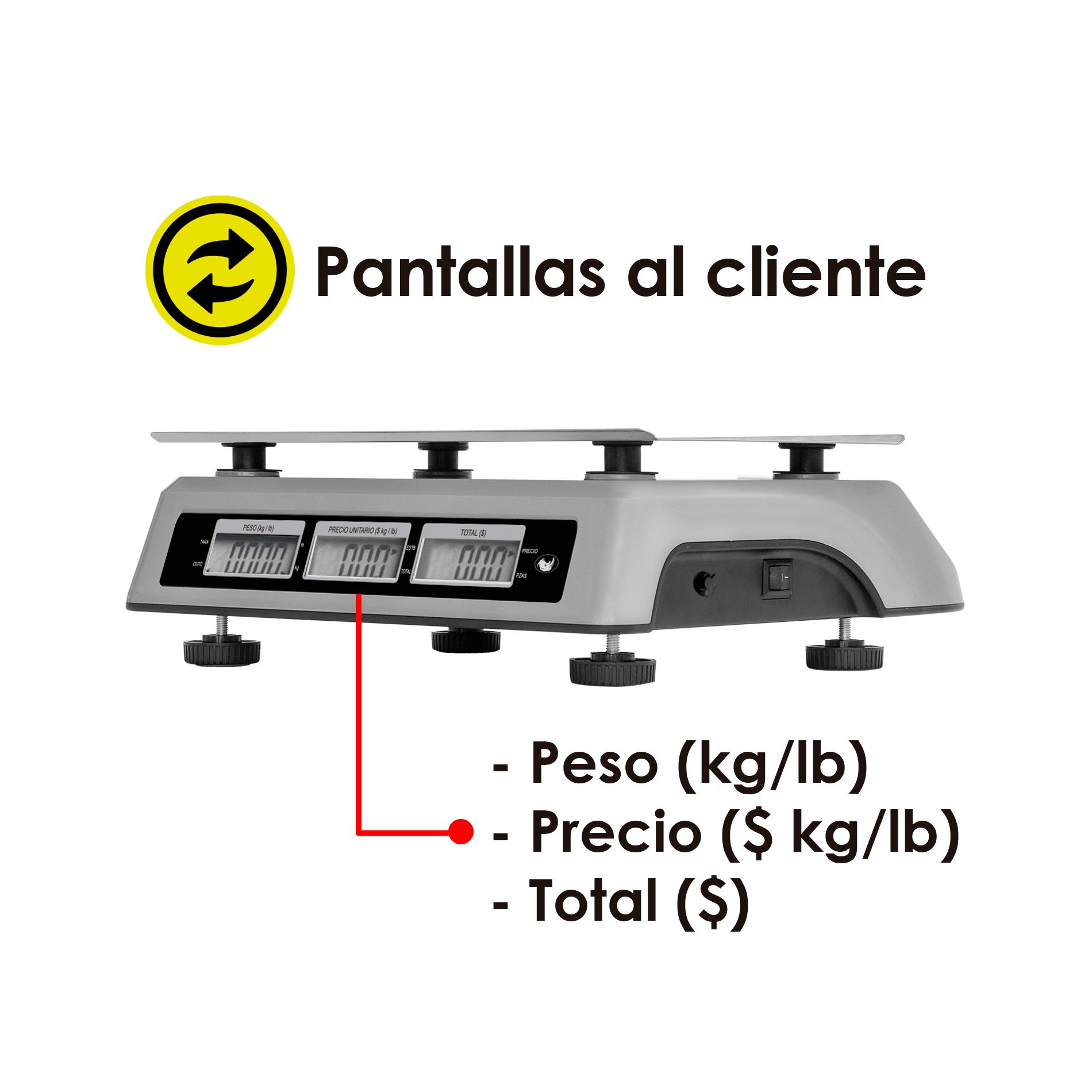 Báscula Electrónica Multifunciones con Puerto USB 20 kg