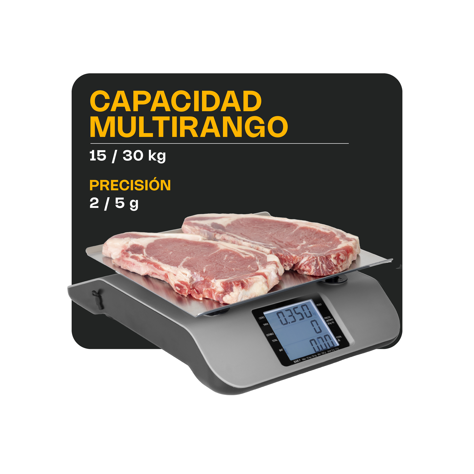 Báscula Electrónica Multifunciones Multirango