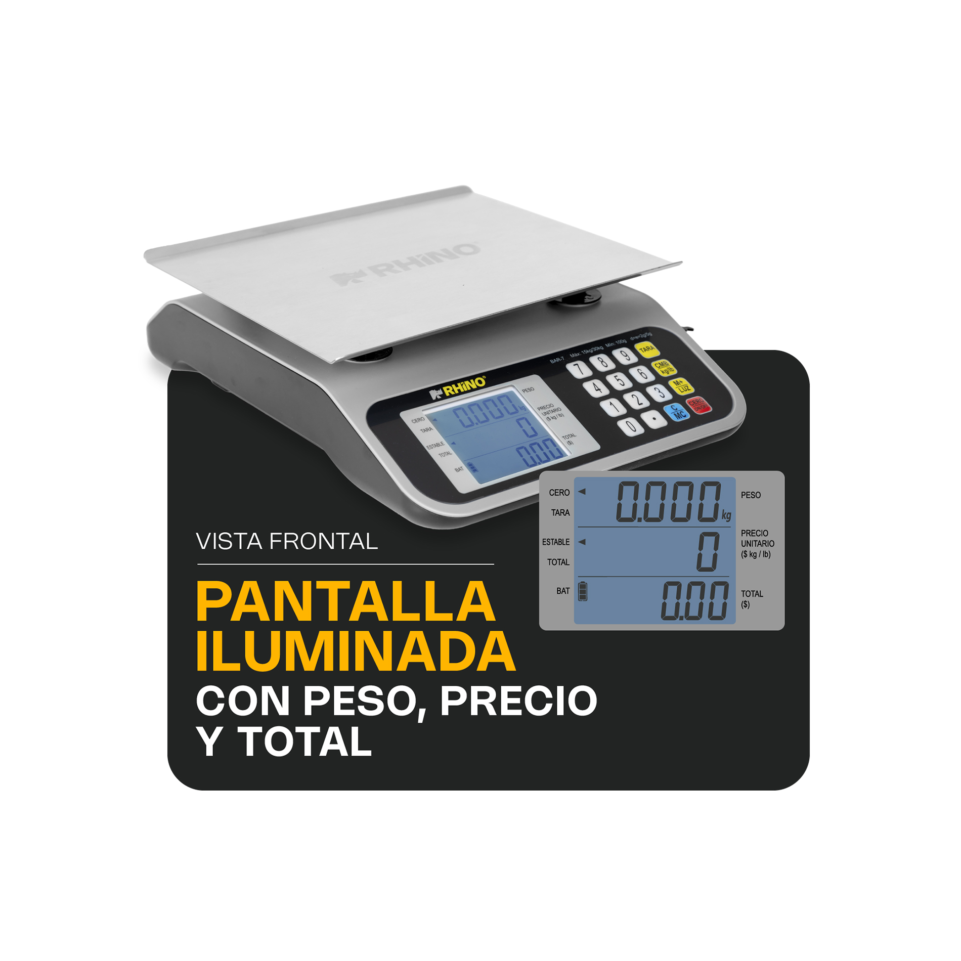 Báscula Electrónica Multifunciones Multirango