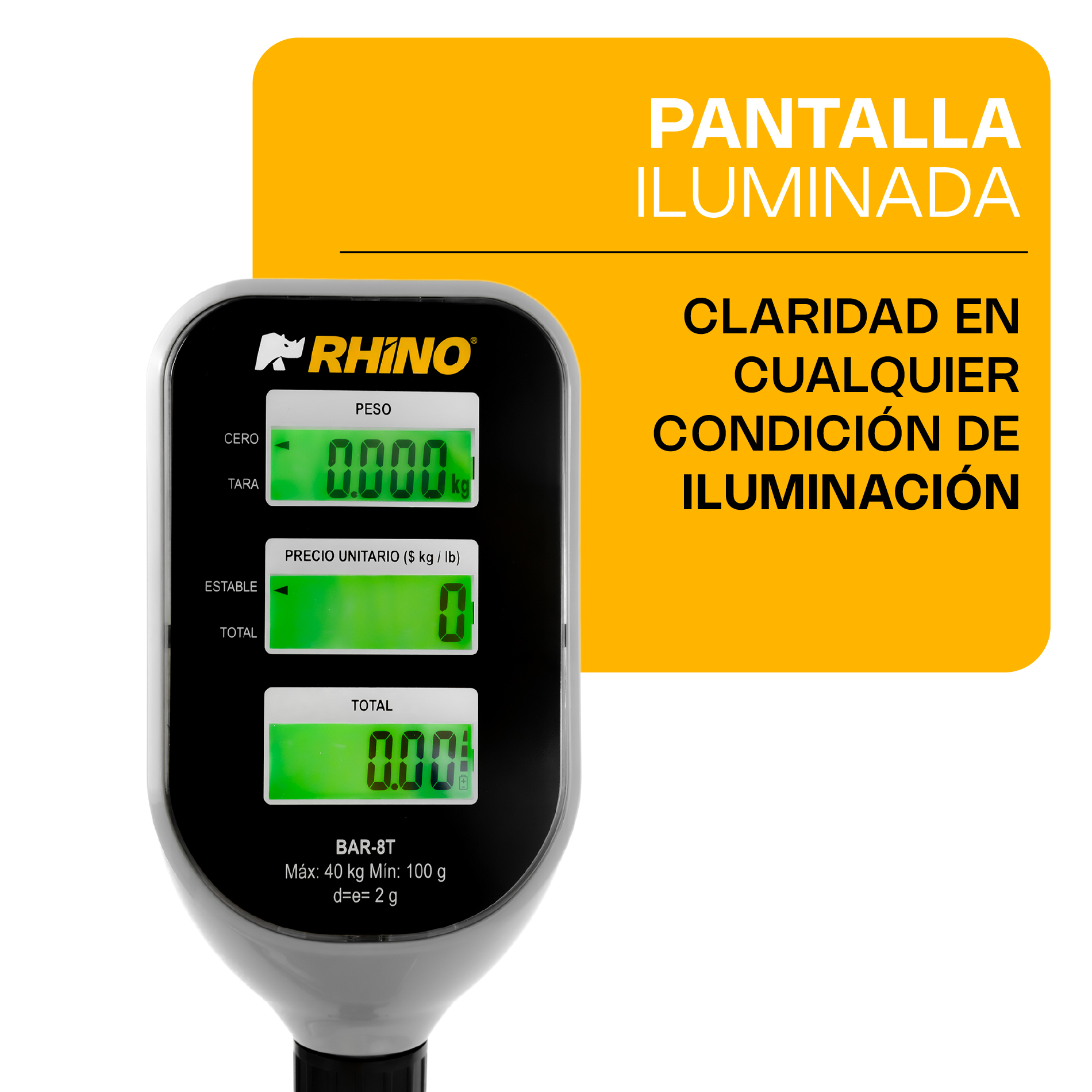 Báscula Electrónica Multifunciones con Torreta 40 kg