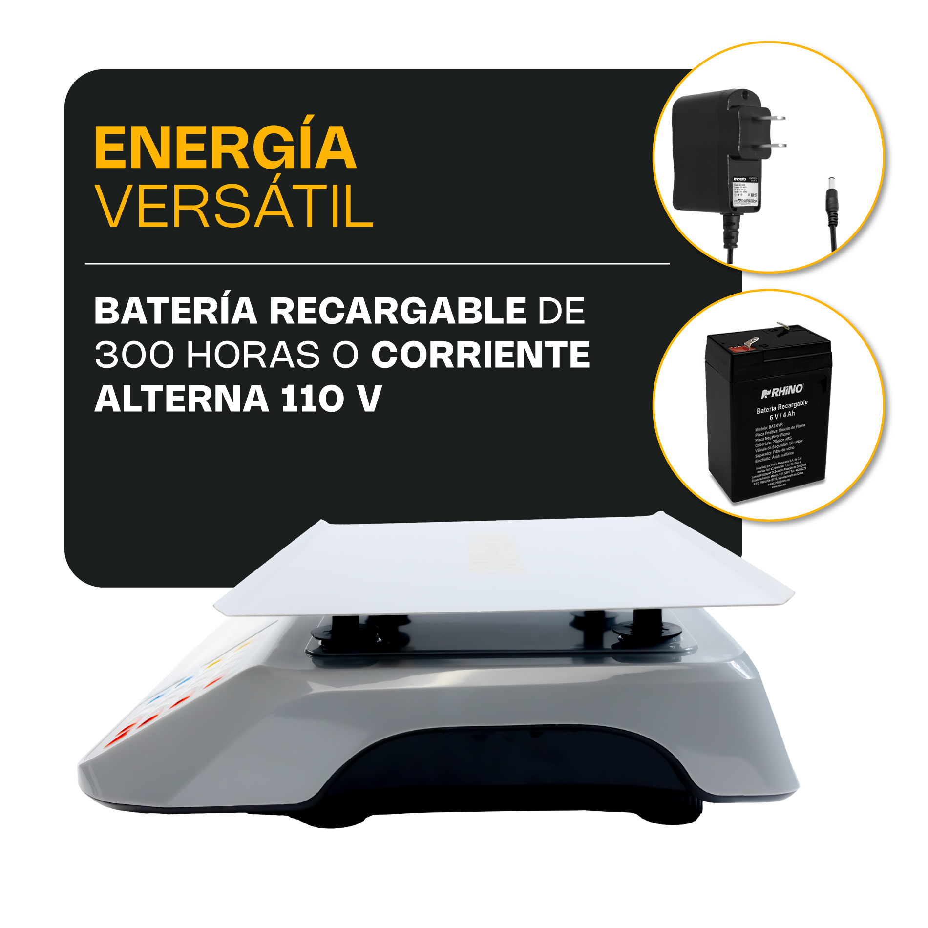 Báscula Electrónica Multifunciones con Puerto USB 40 kg