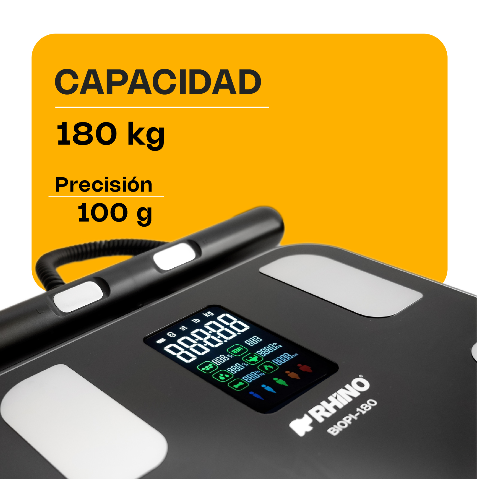 Báscula Inteligente de Pesaje Corporal con 8 Electrodos 180 kg