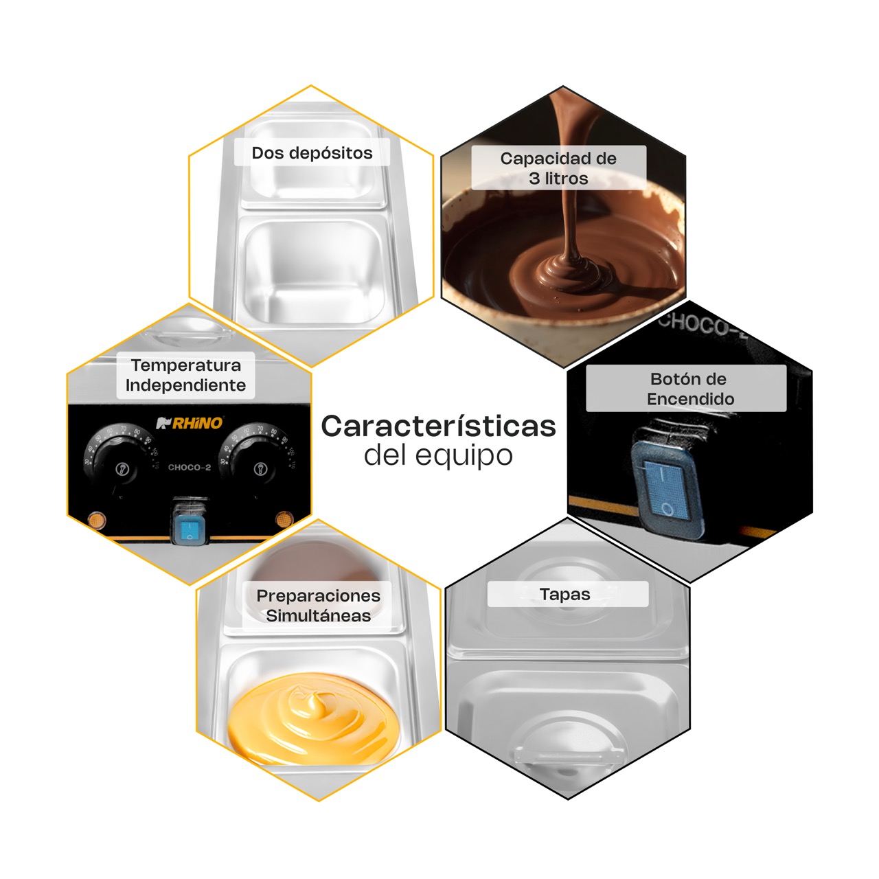 Templadora de Chocolate 1,040 W