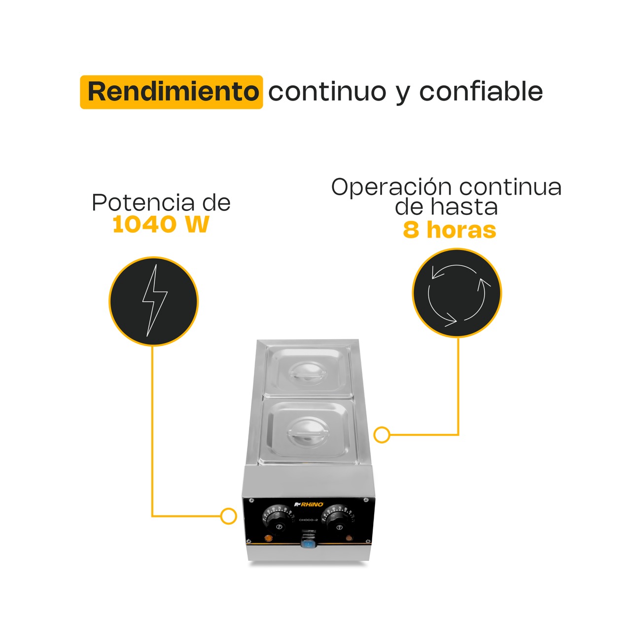Templadora de Chocolate 1,040 W