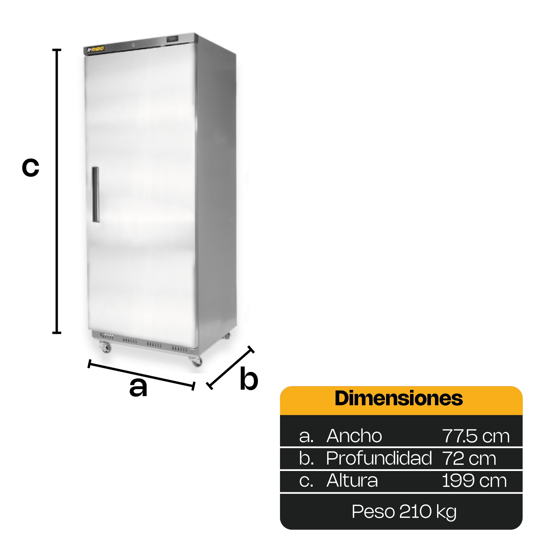Conservador Vertical de Congelados 23 Pies