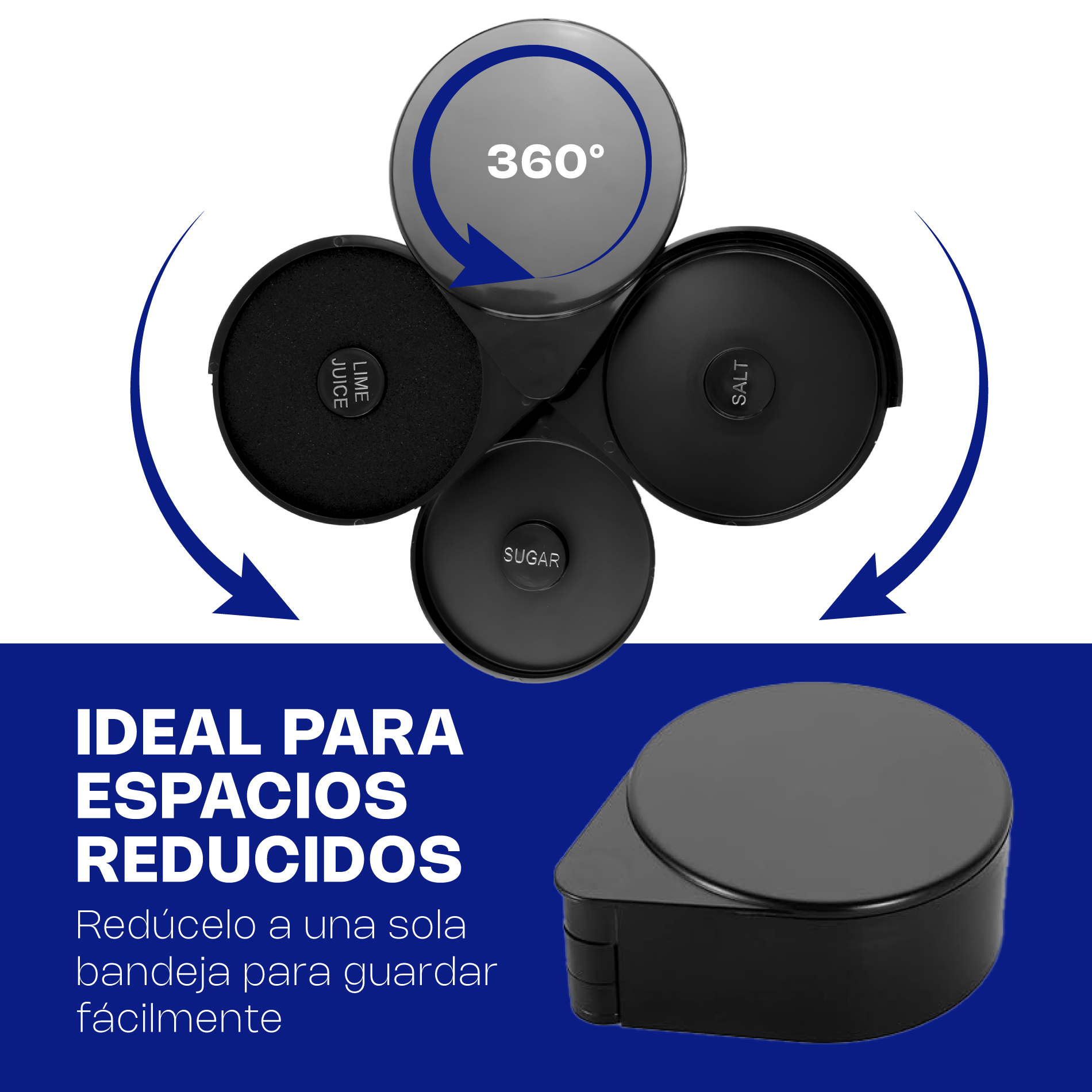 Escarchador de Vasos con 3 Bandejas Giratorias y Esponja