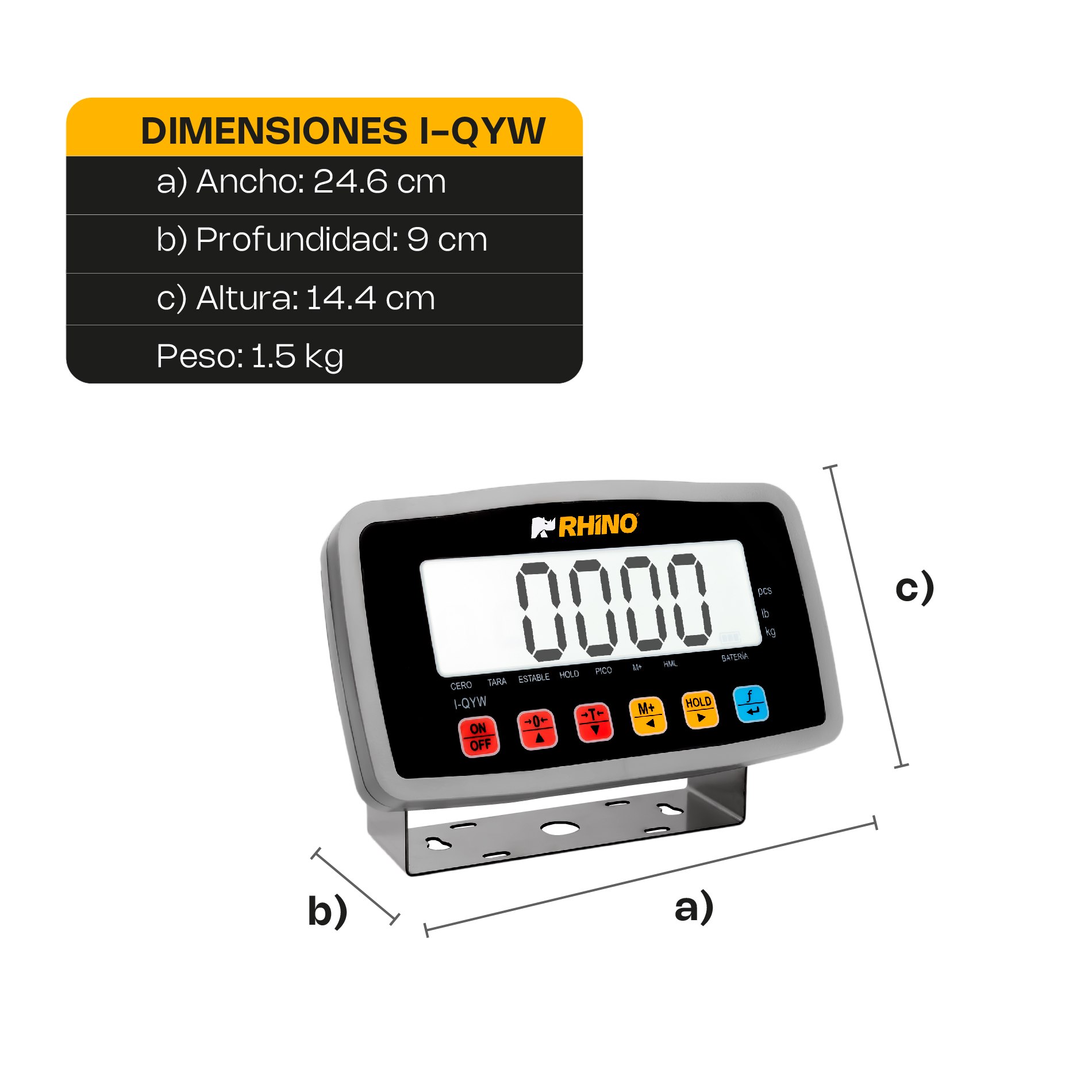 Indicador Peso, Contador y Pesaje de Animales Inalámbrico