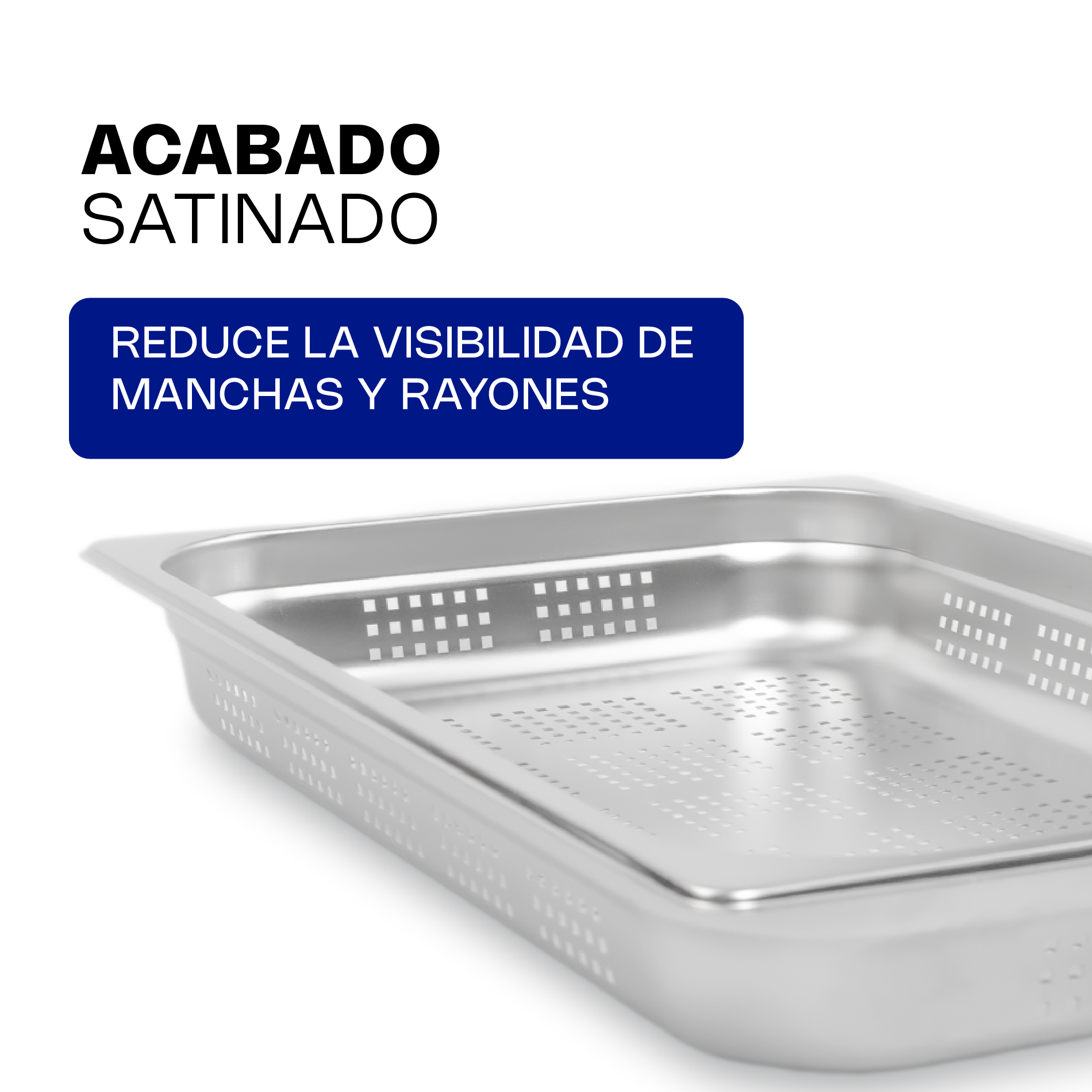 Inserto de Acero Inoxidable Perforado Entero 2.5"