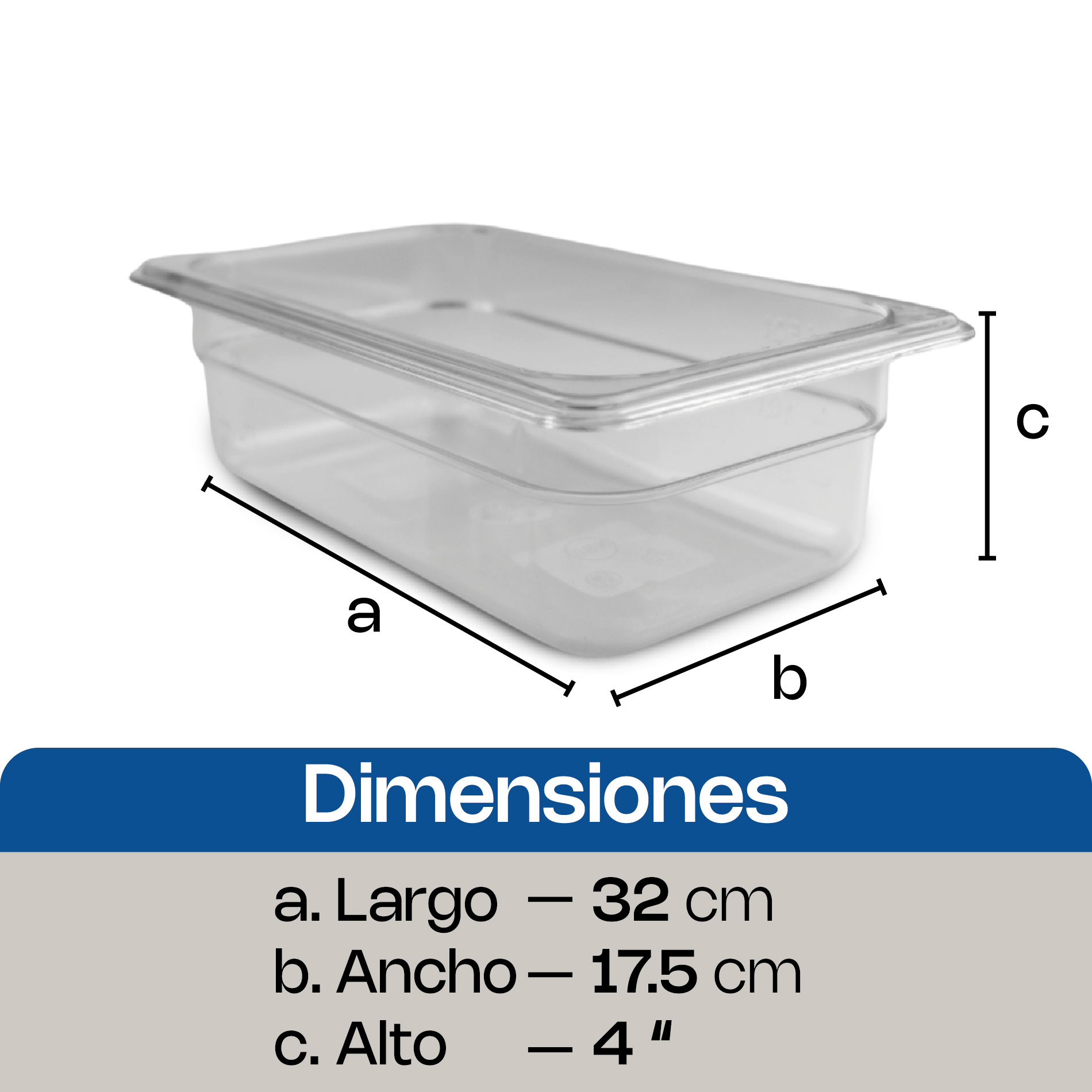 Inserto para Policarbonato Tercio 4"
