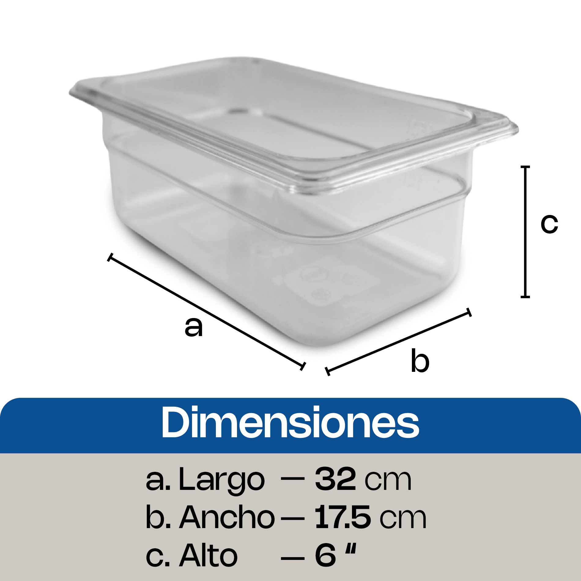 Inserto para Policarbonato Tercio 6"