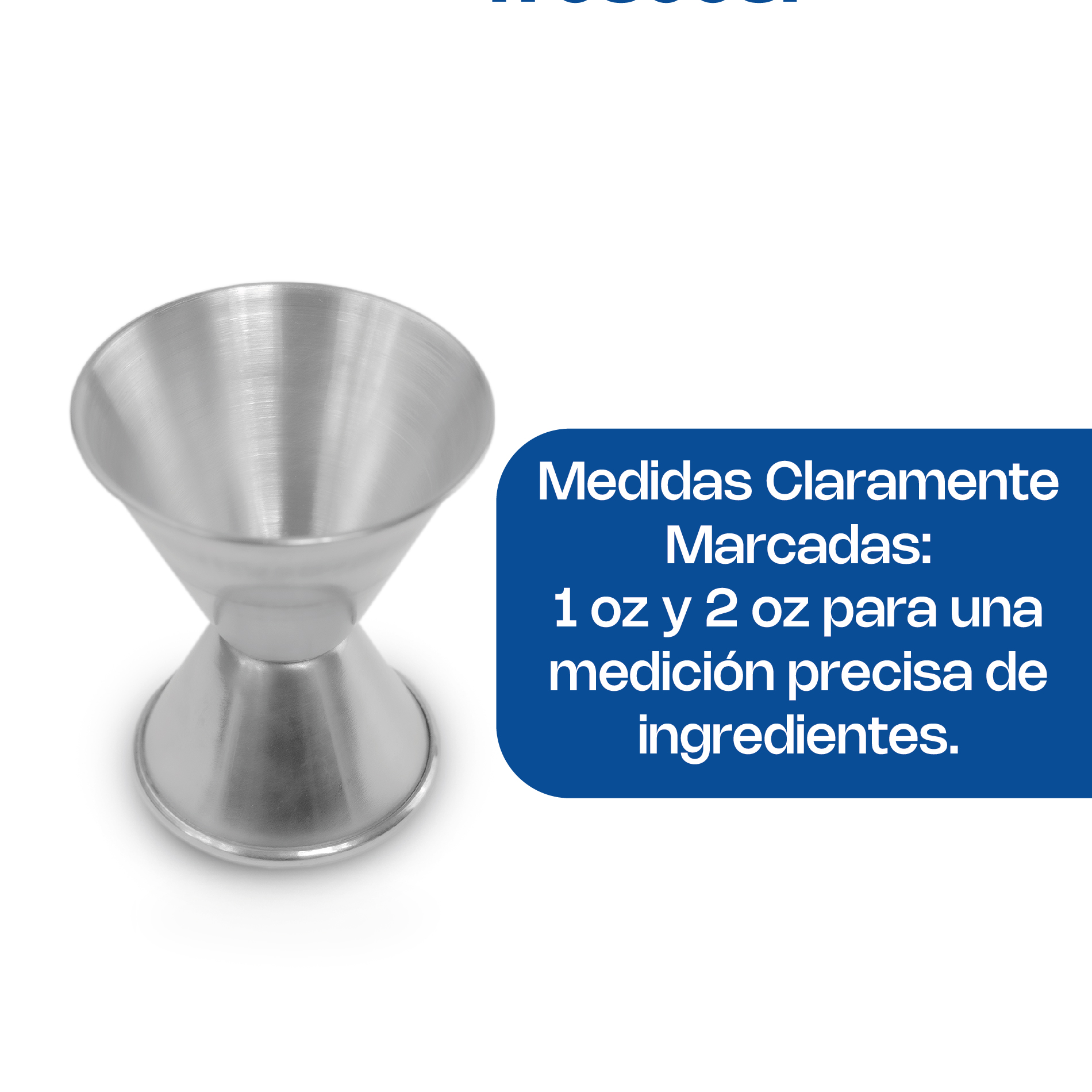 Medidor Doble para Bebidas 1 y 2 oz