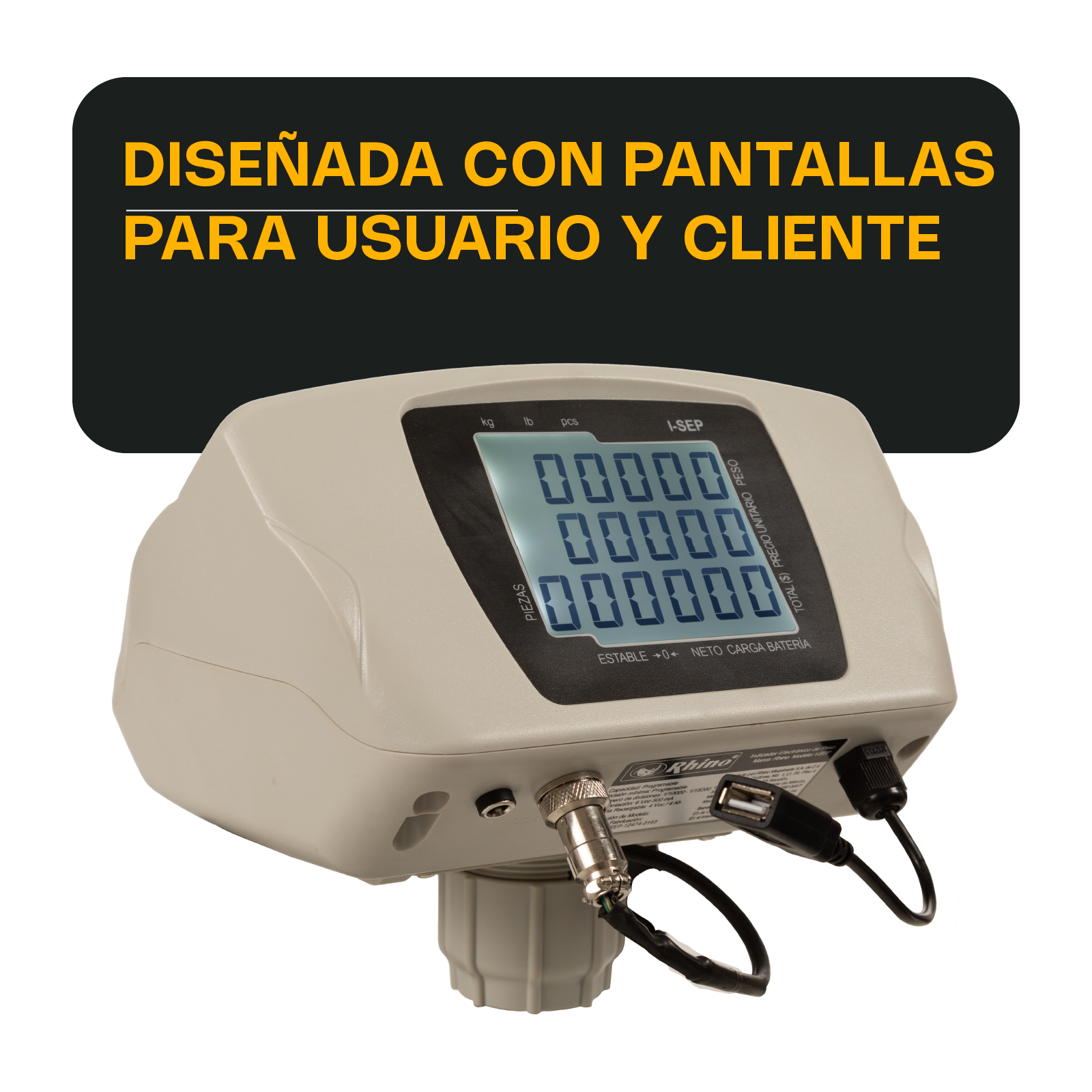 Indicador Peso, Precio y Total