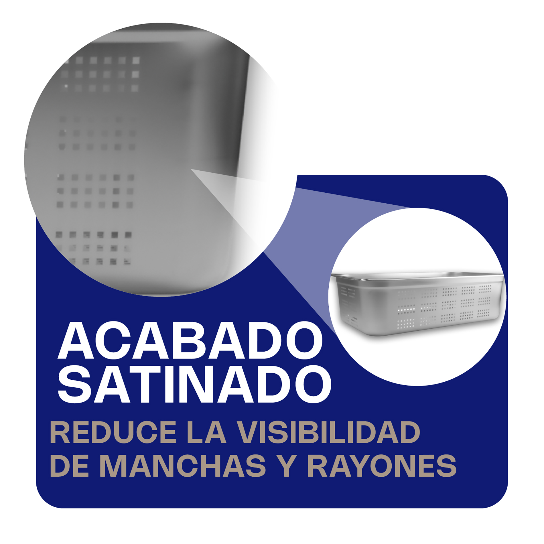 Inserto de Acero Inoxidable Perforado Entero 8"