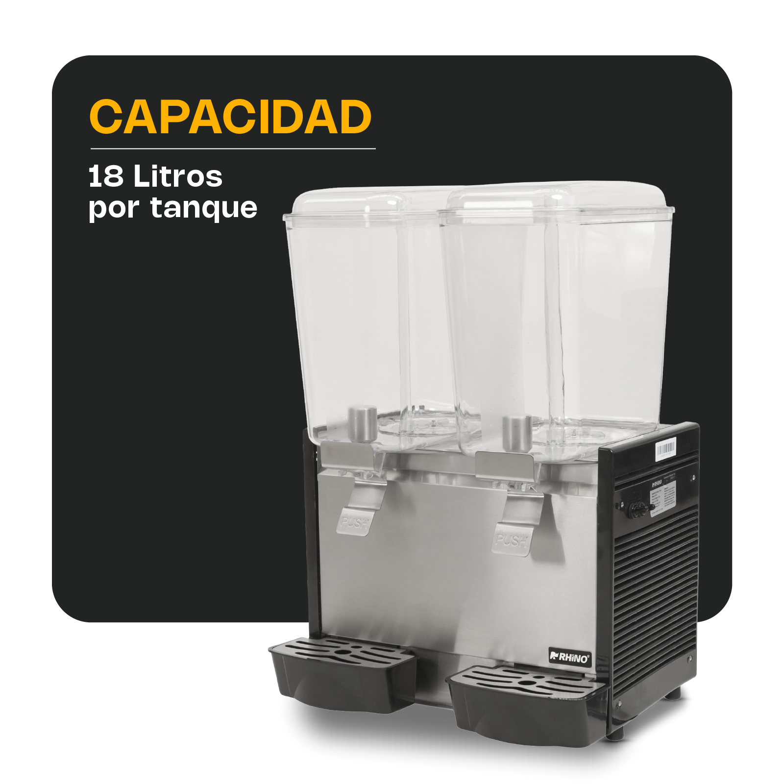 Dispensador de Bebidas Frías 2 Tanques