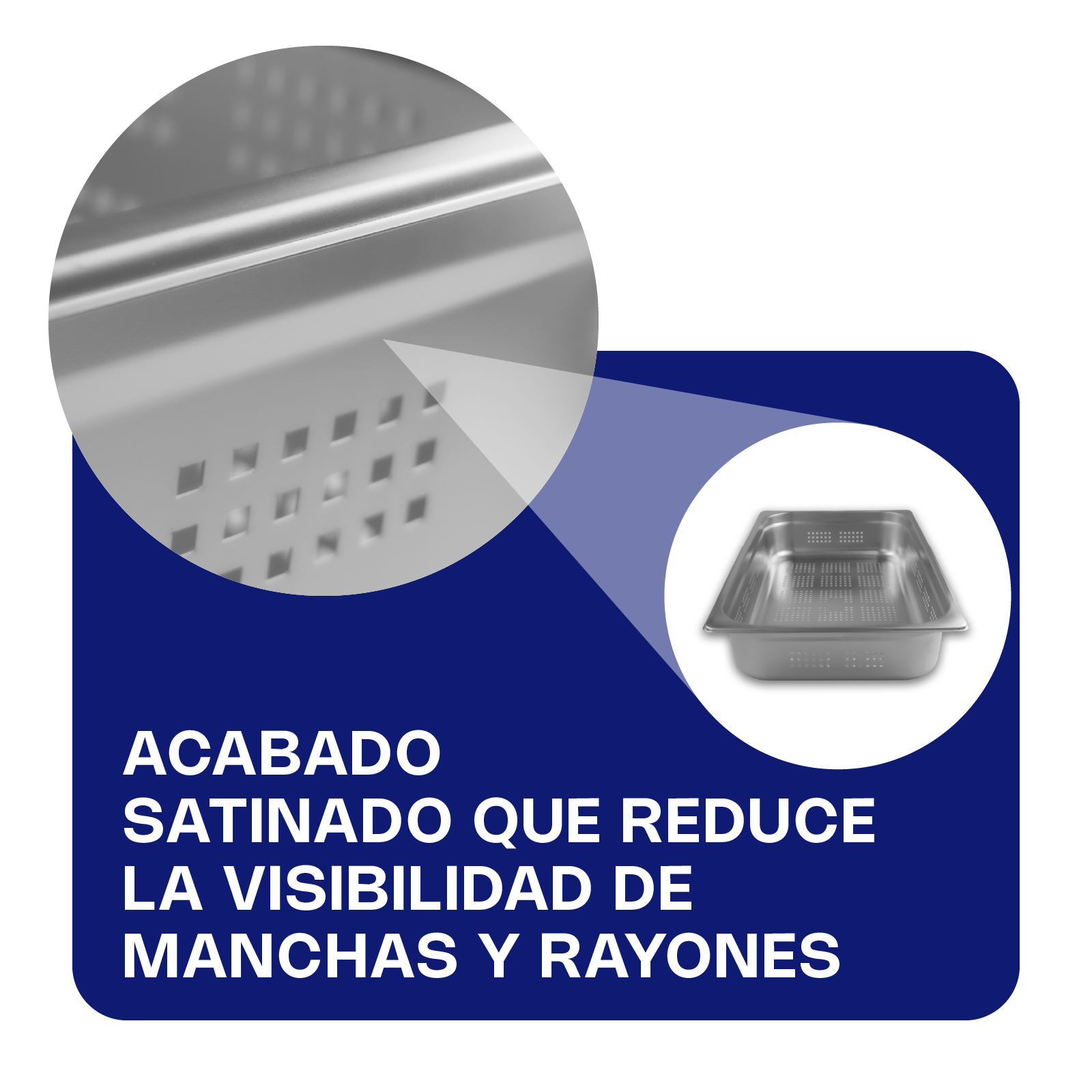 Inserto de Acero Inoxidable Perforado Entero 4"