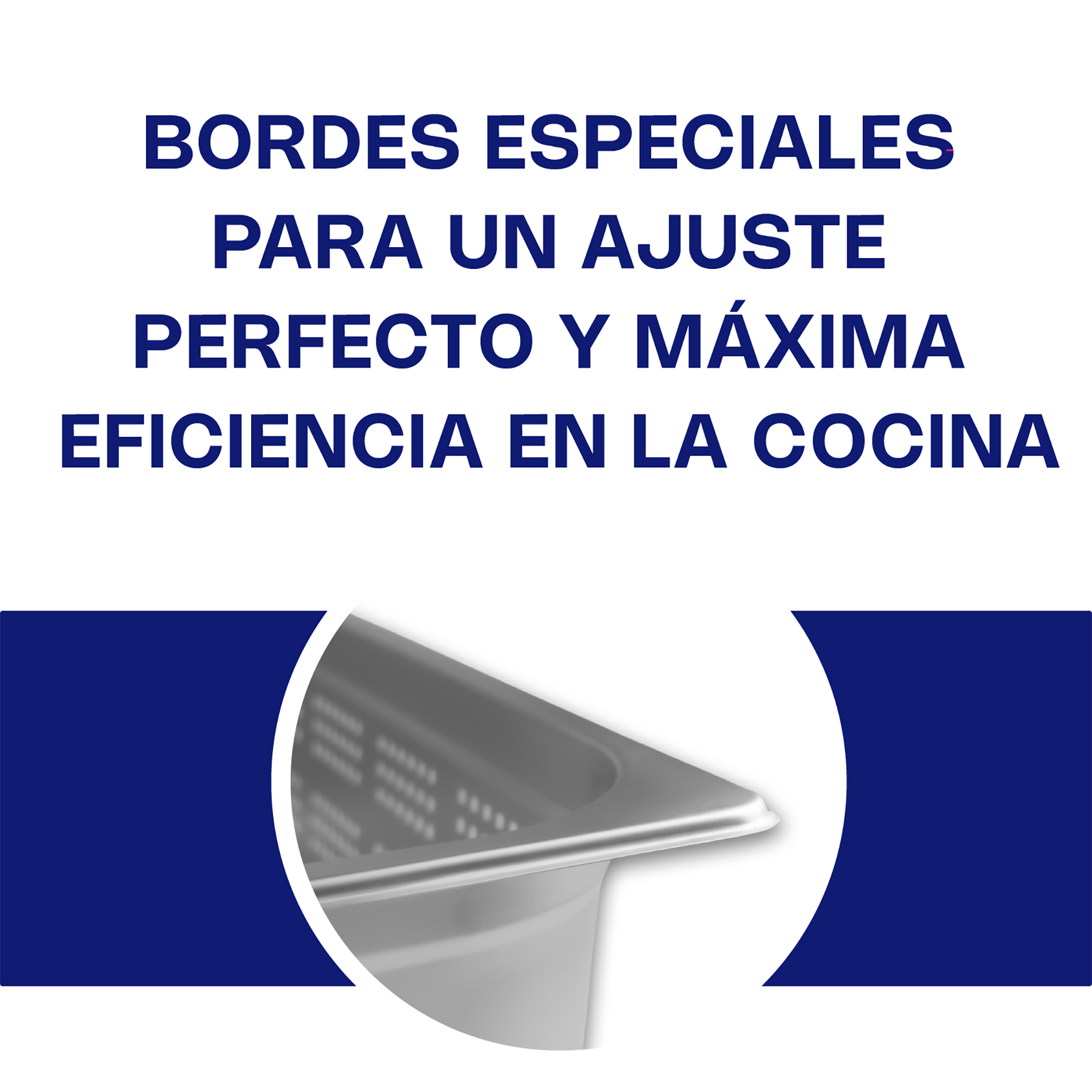 Inserto de Acero Inoxidable Perforado Entero 8"