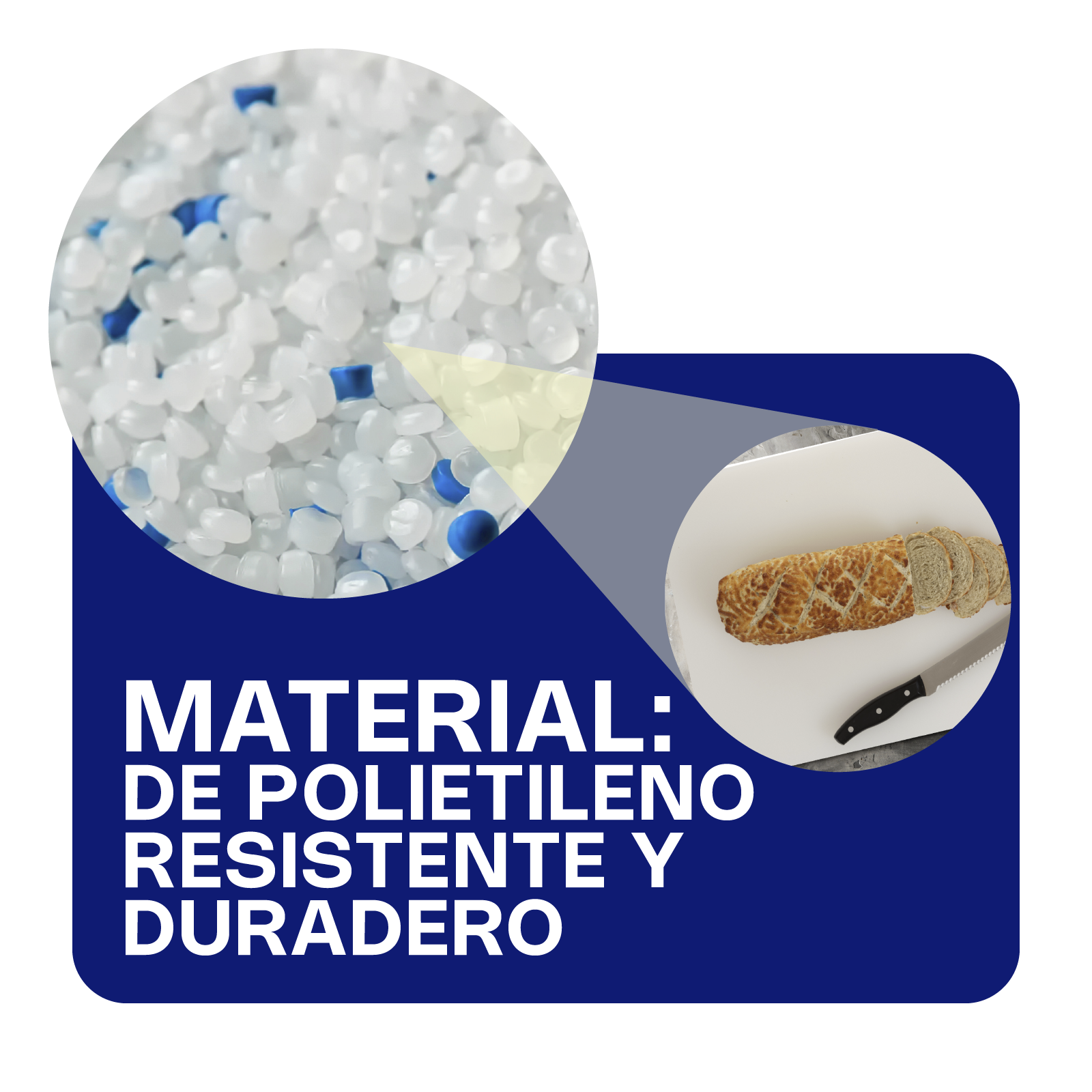 Tabla para Cortar Color Blanco 38 x 51 x 1.2 cm