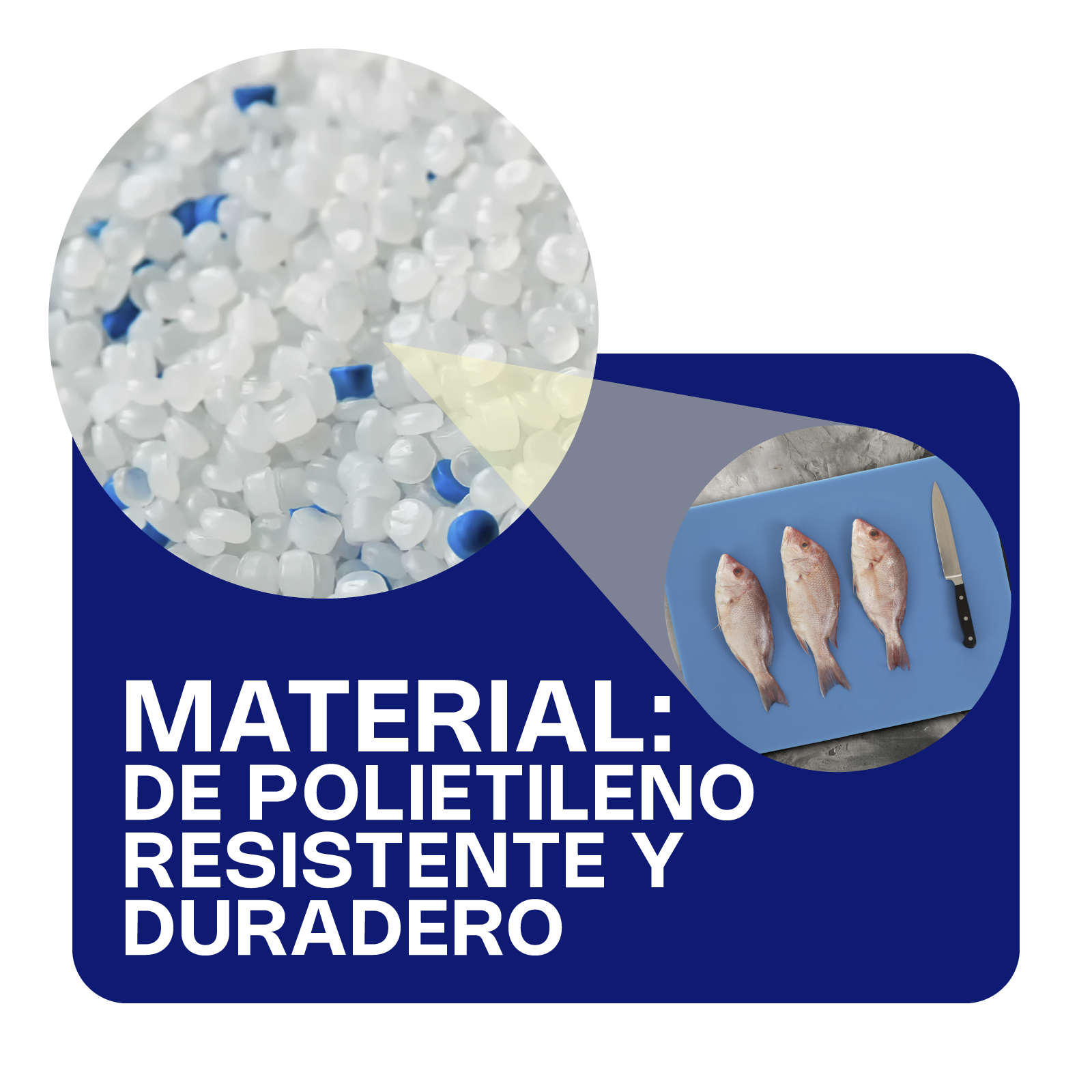 Tabla para Cortar Color Azul 30 x 45 x 1.2 cm