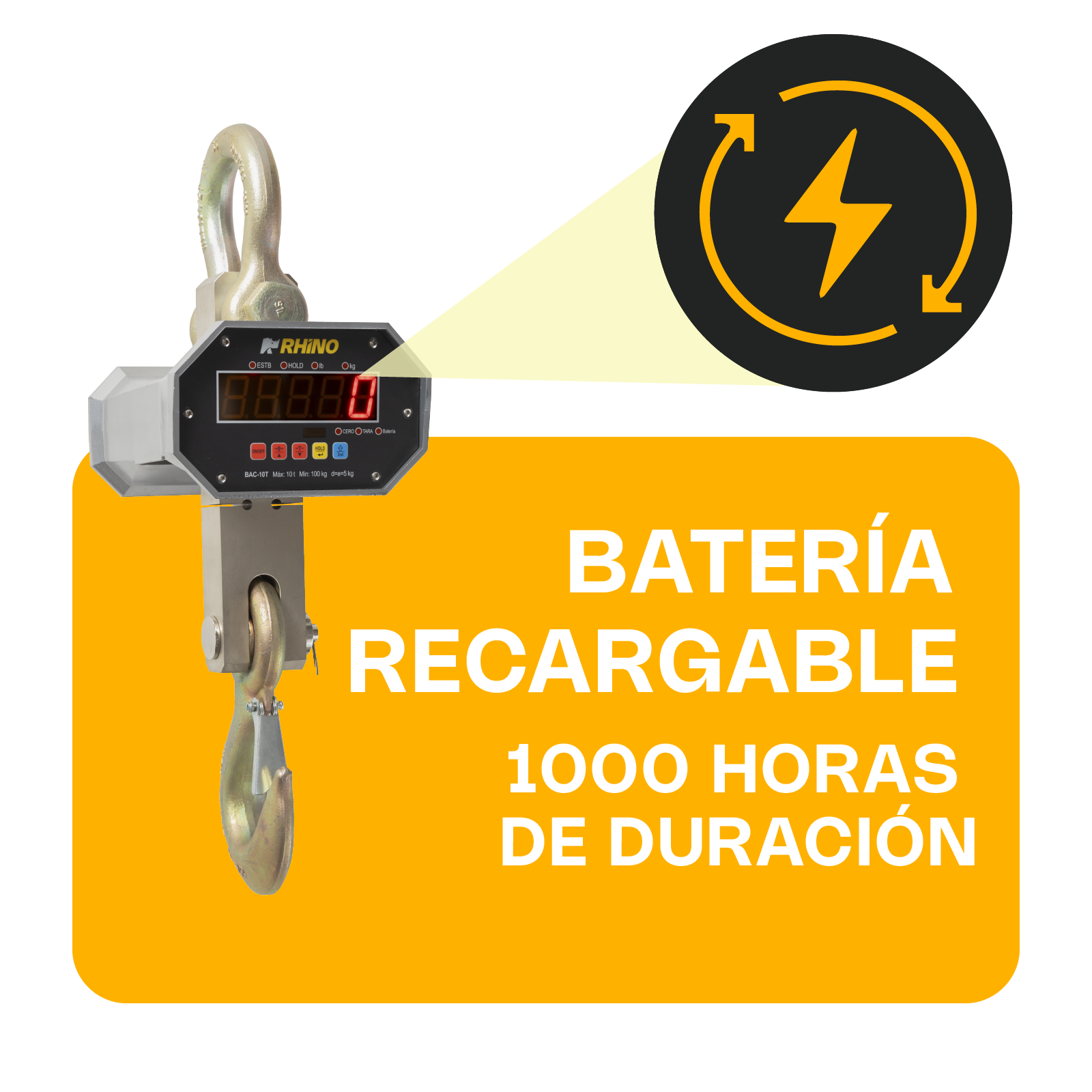 Báscula Electrónica Colgante 10,000 kg
