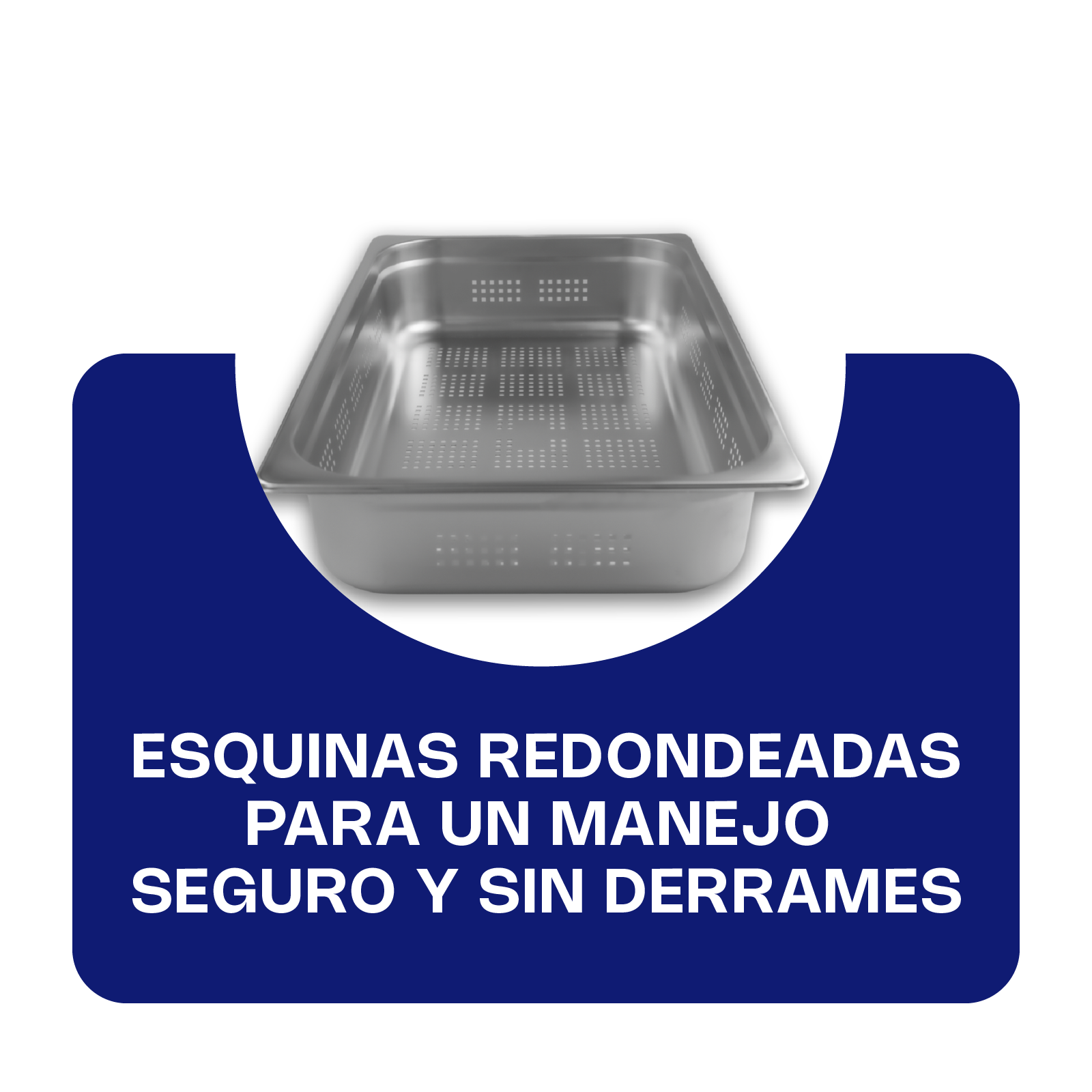 Inserto de Acero Inoxidable Perforado Entero 4"