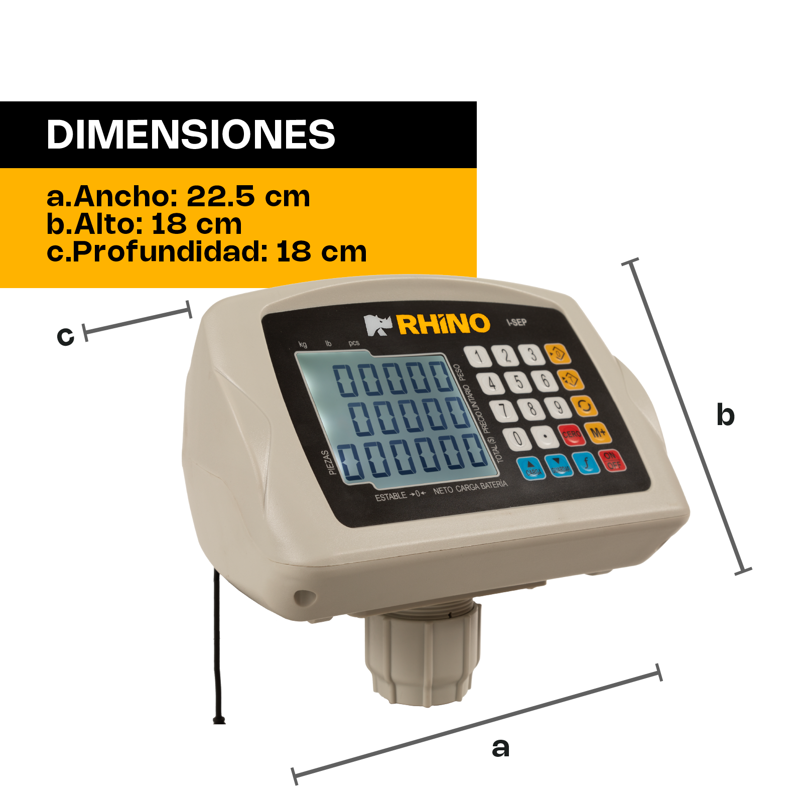 Indicador Peso, Precio y Total