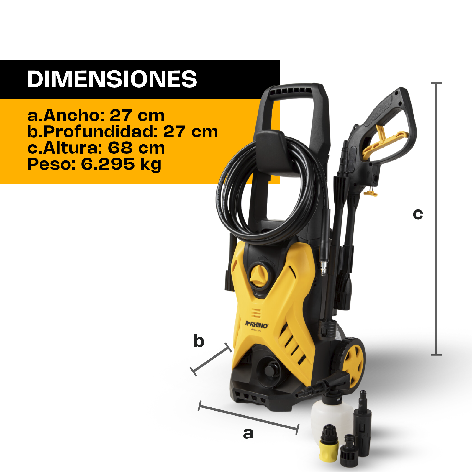 Hidrolavadora de Alta Presión 1,700 PSI