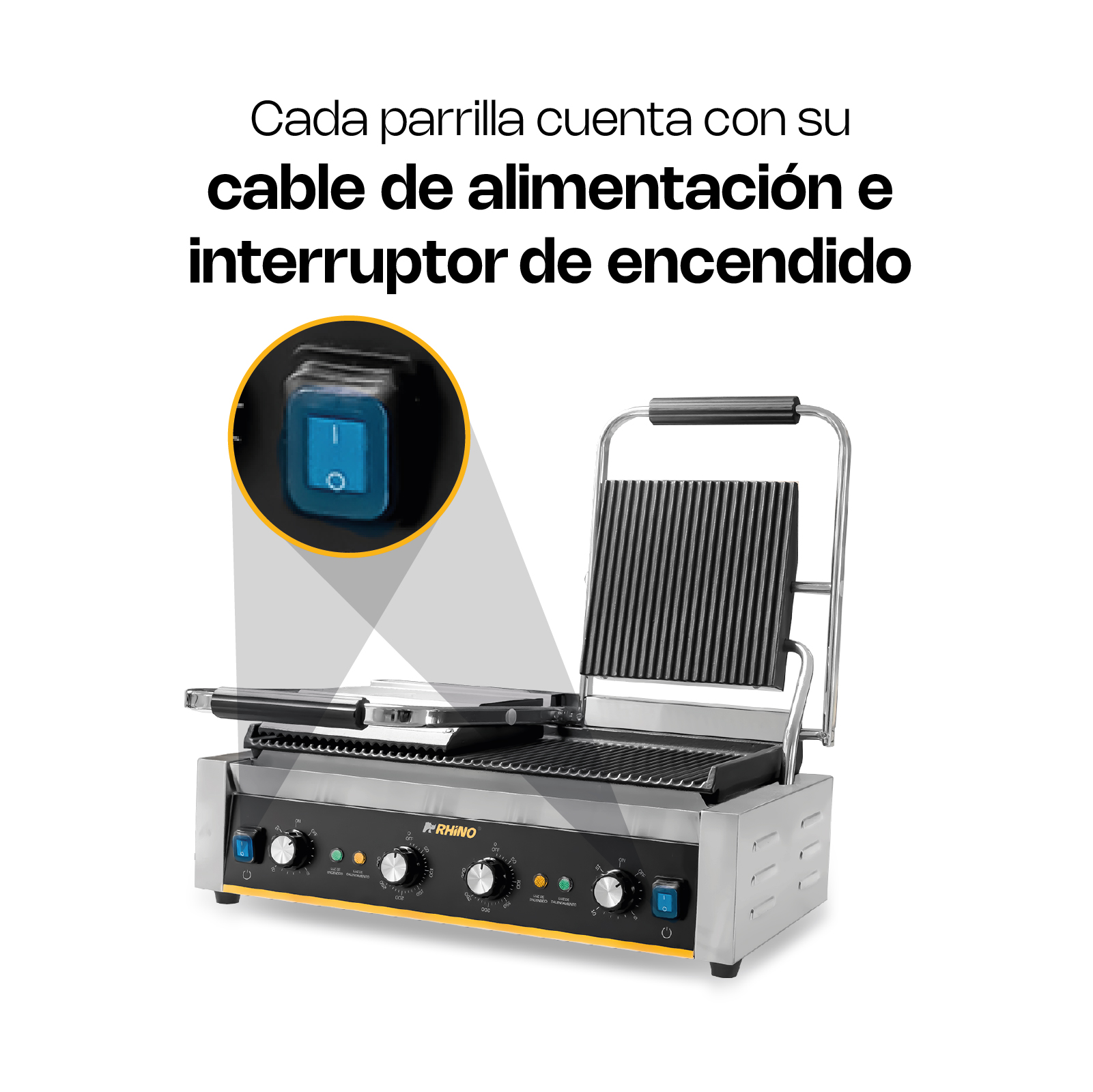 Plancha Panini 3,600 W