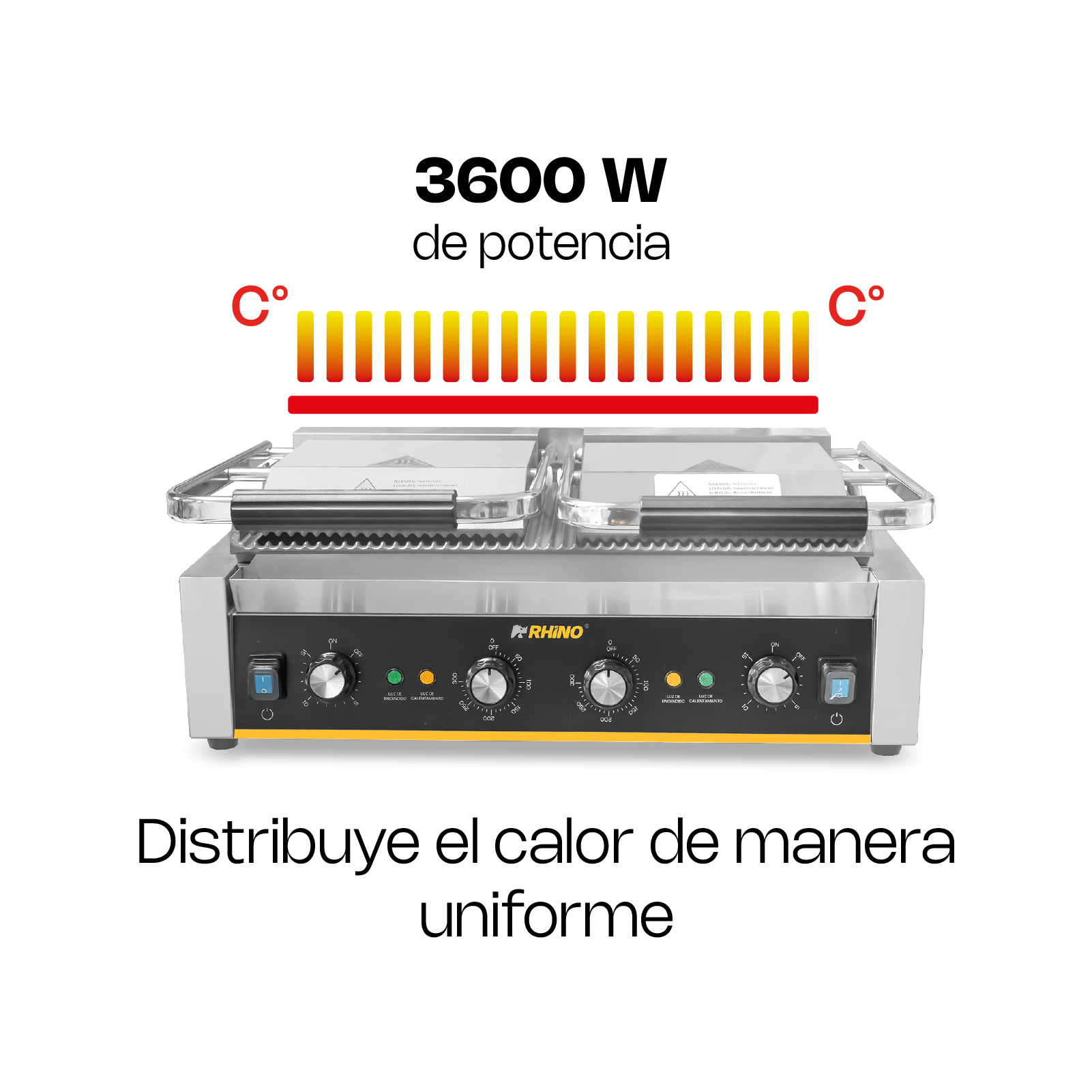 Plancha Panini 3,600 W