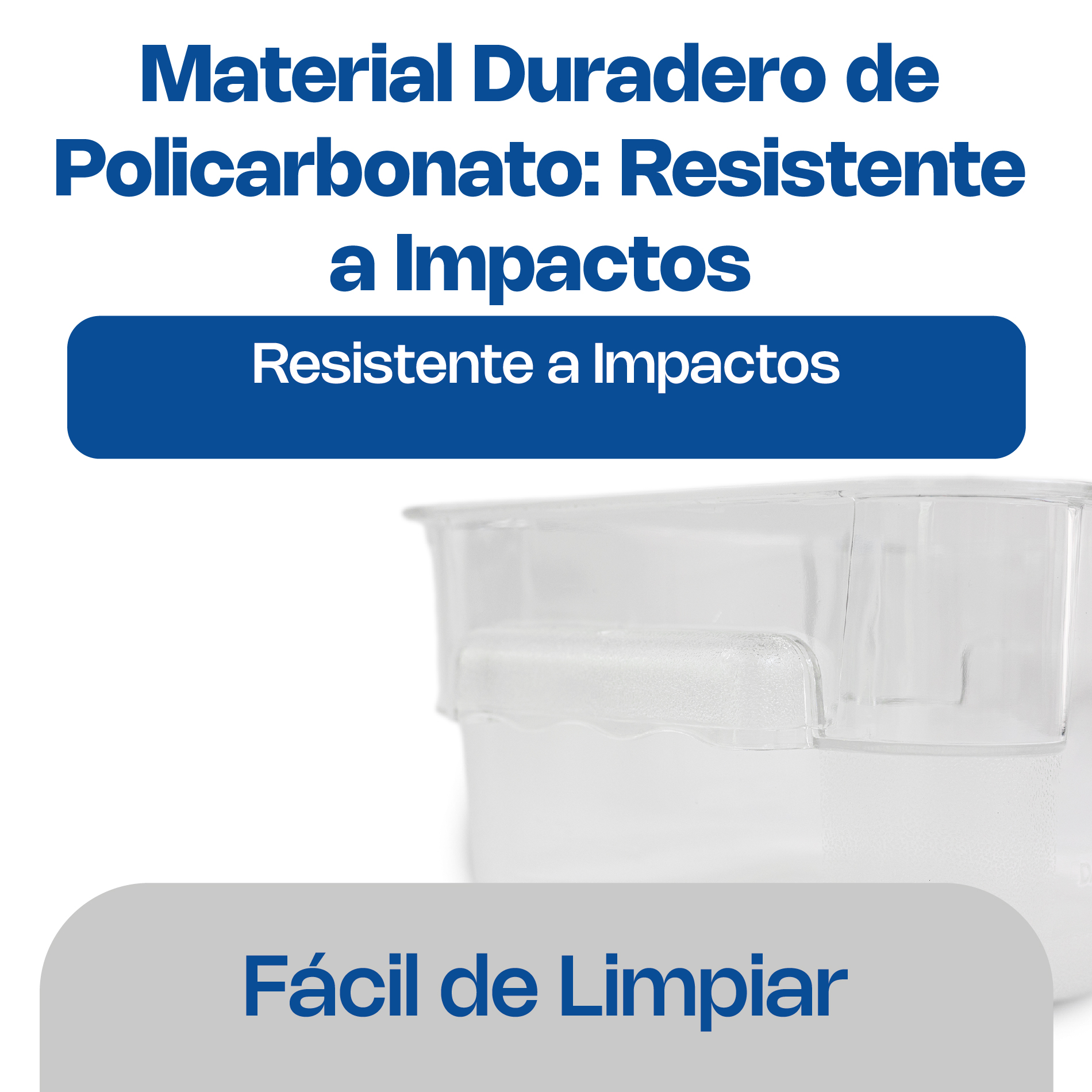 Recipiente Cuadrado de Policarbonato 2 qt