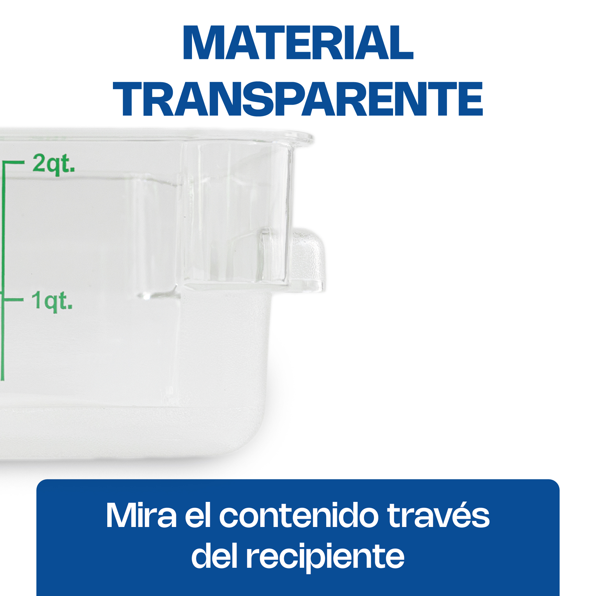 Recipiente Cuadrado de Policarbonato 2 qt