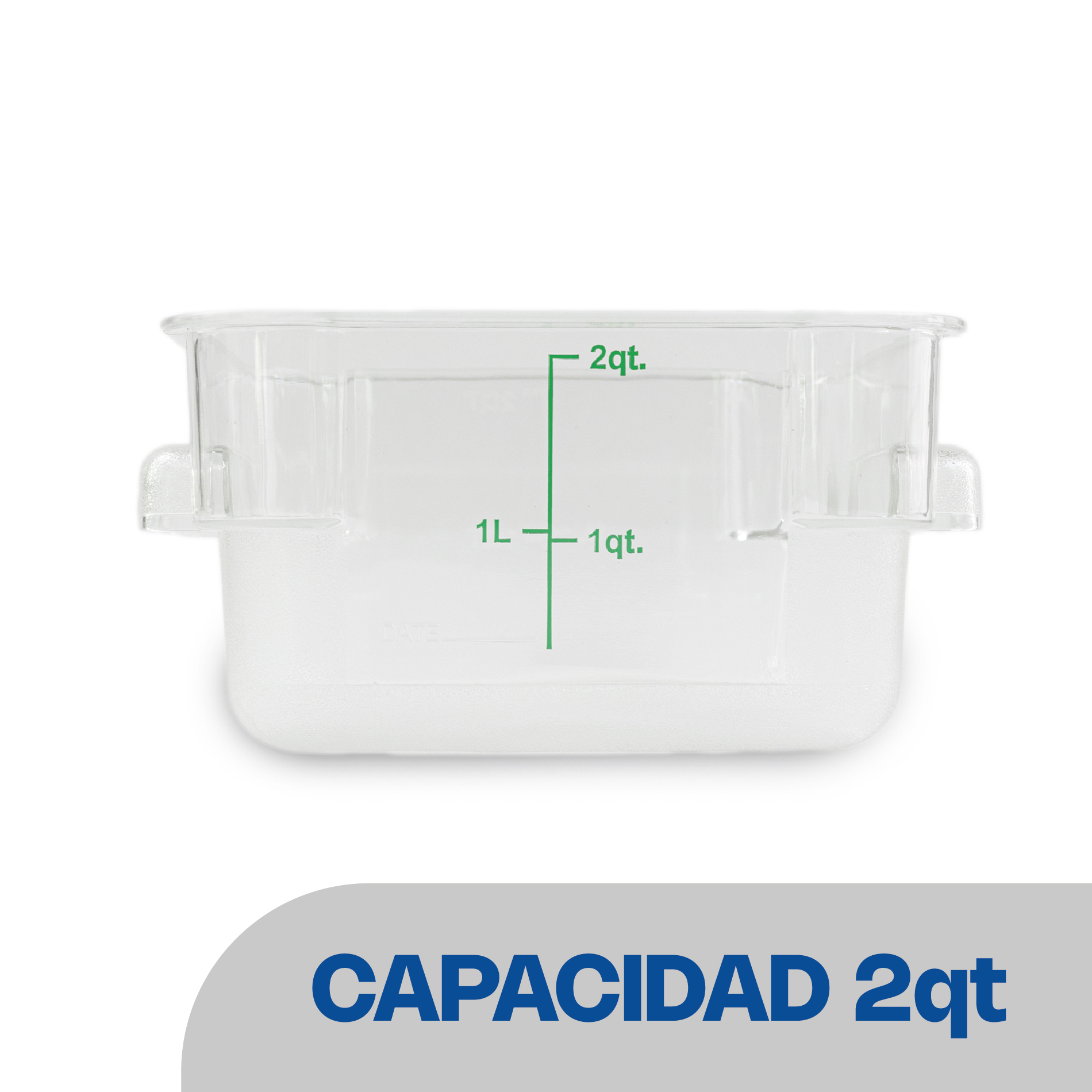 Recipiente Cuadrado de Policarbonato 2 qt