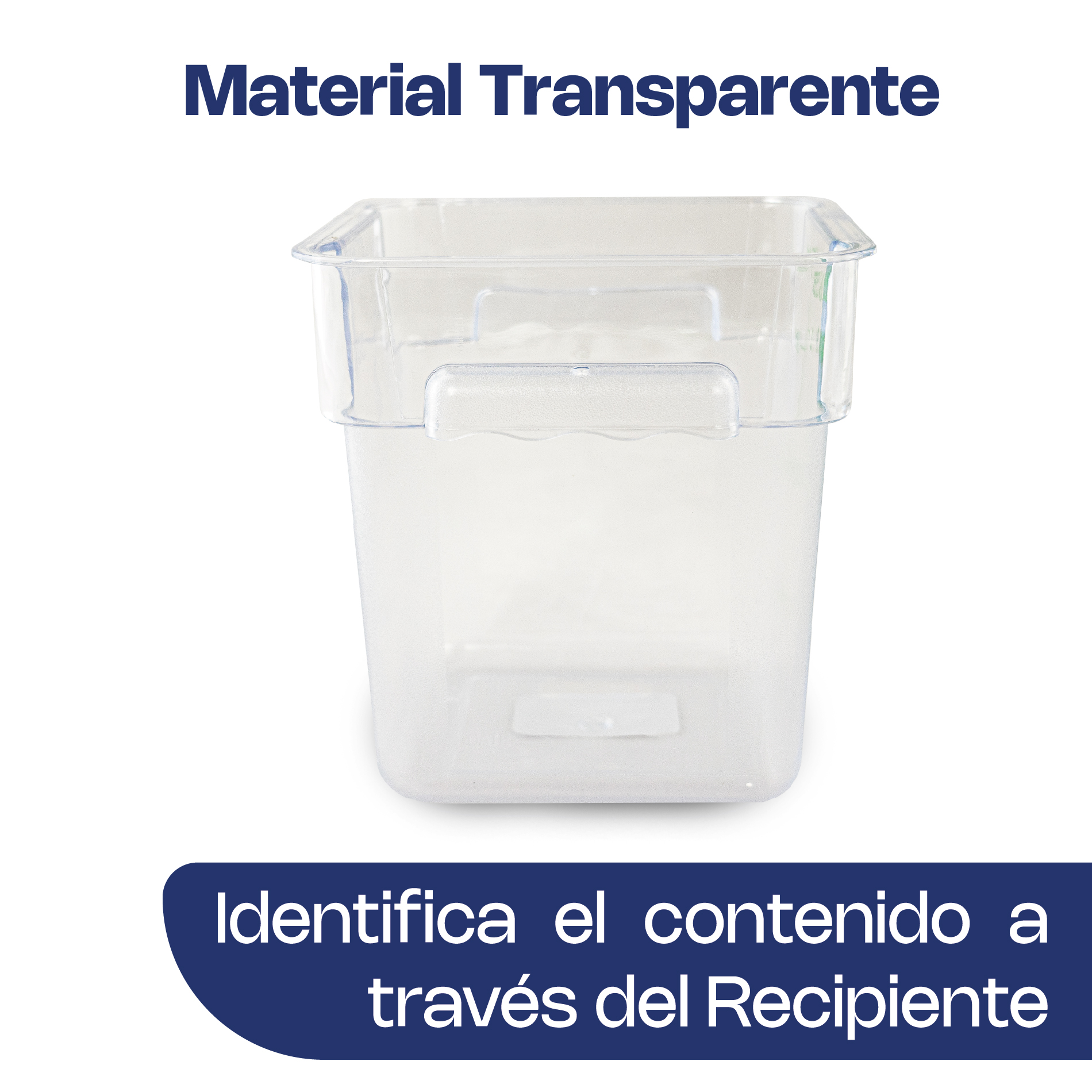 Recipiente Cuadrado de Policarbonato 4 qt