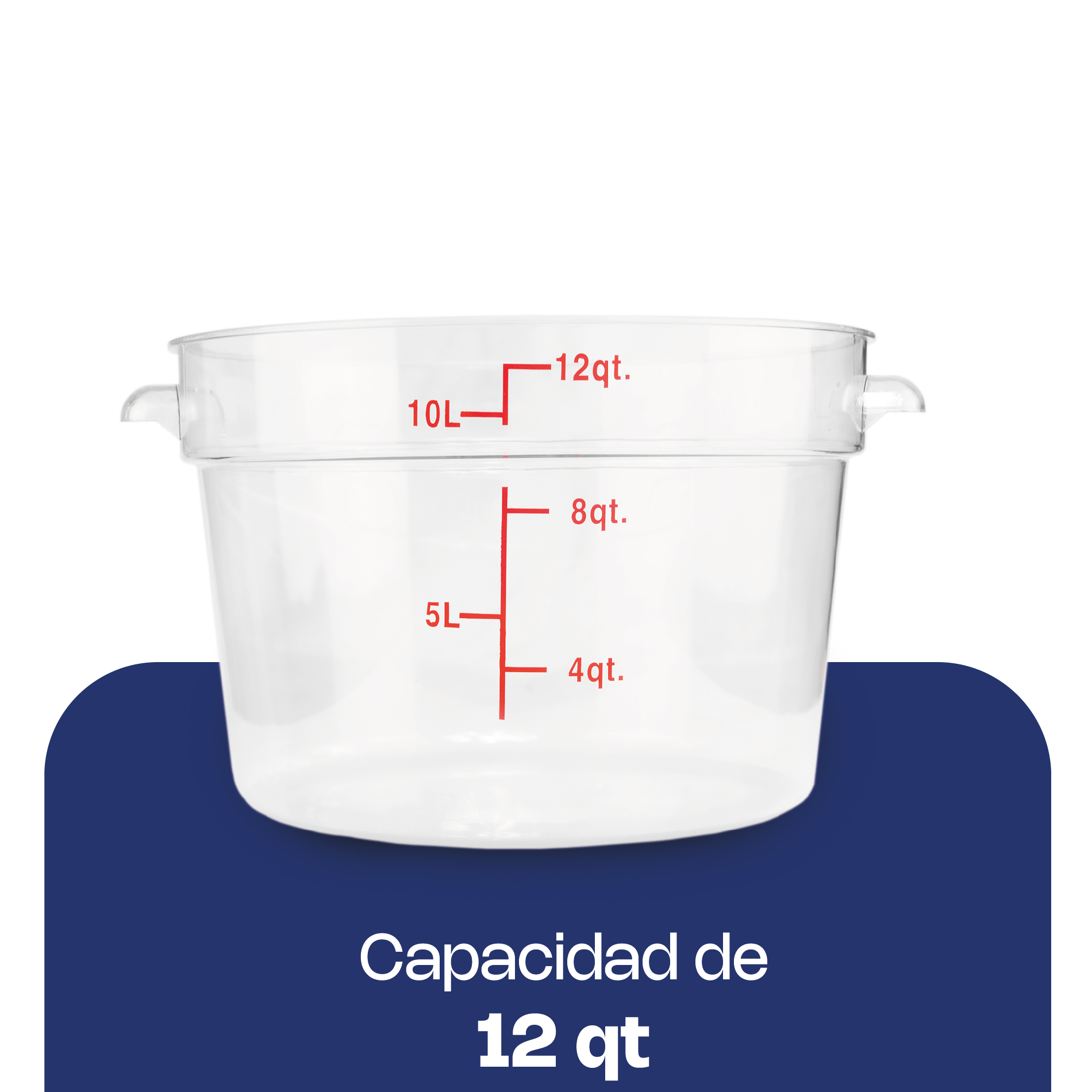 Recipiente Redondo de Policarbonato 12 qt