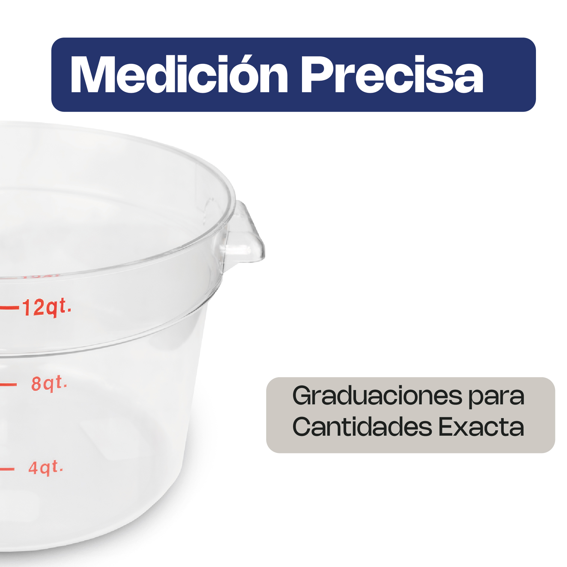 Recipiente Redondo de Policarbonato 12 qt