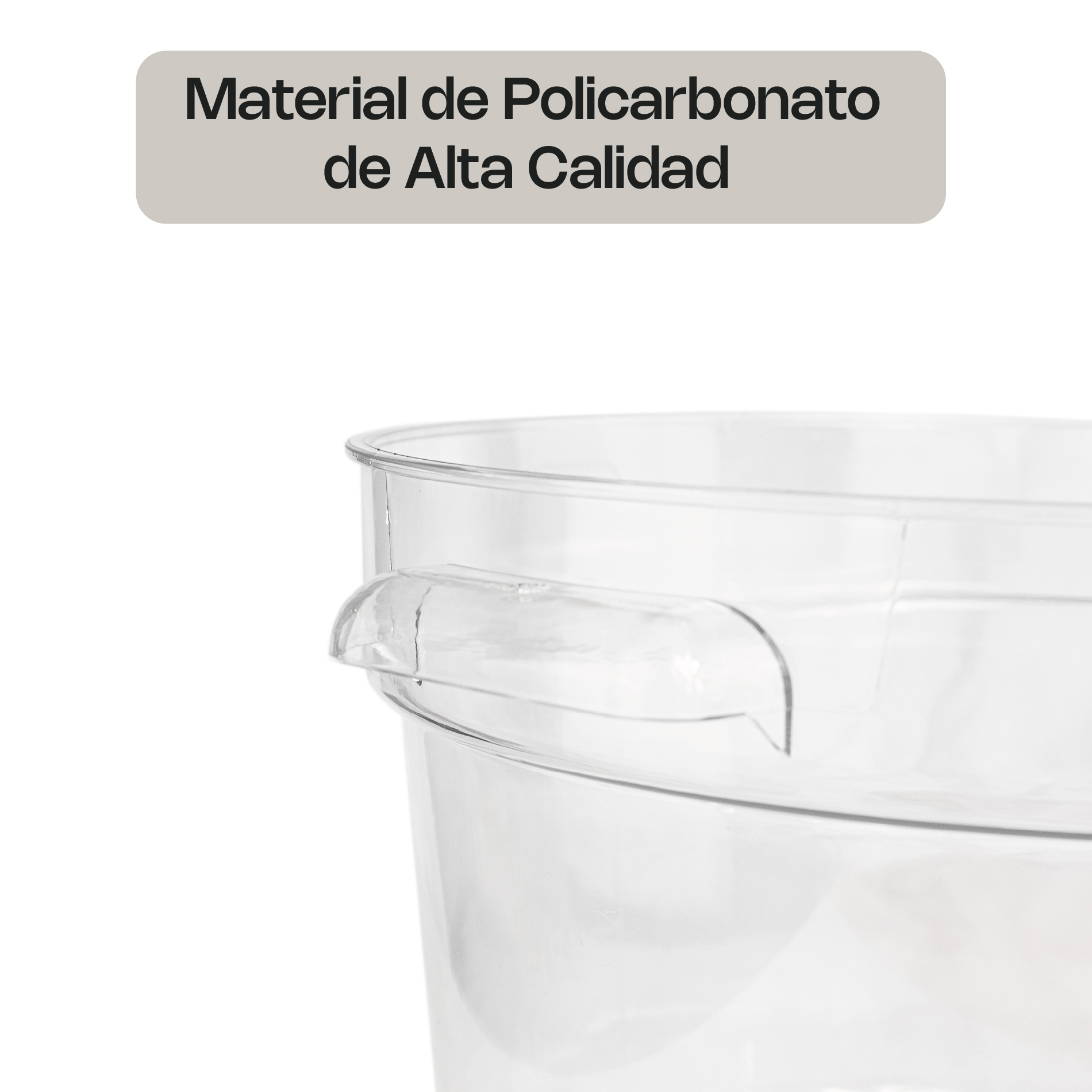 Recipiente Redondo de Policarbonato 12 qt