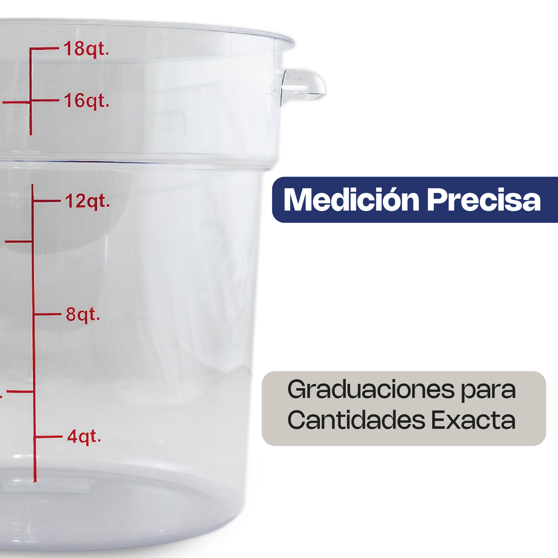 Recipiente Redondo de Policarbonato 18 qt