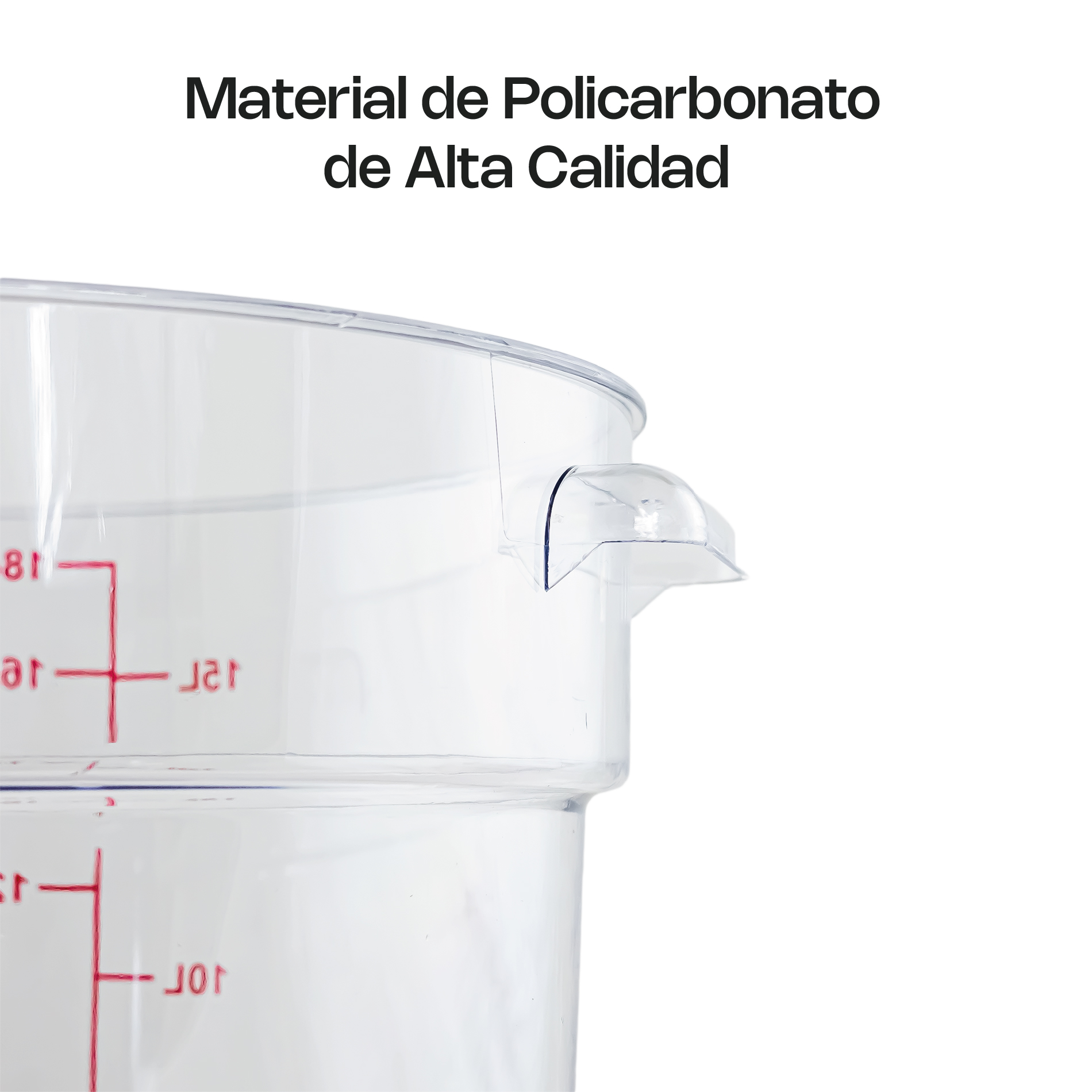 Recipiente Redondo de Policarbonato 18 qt