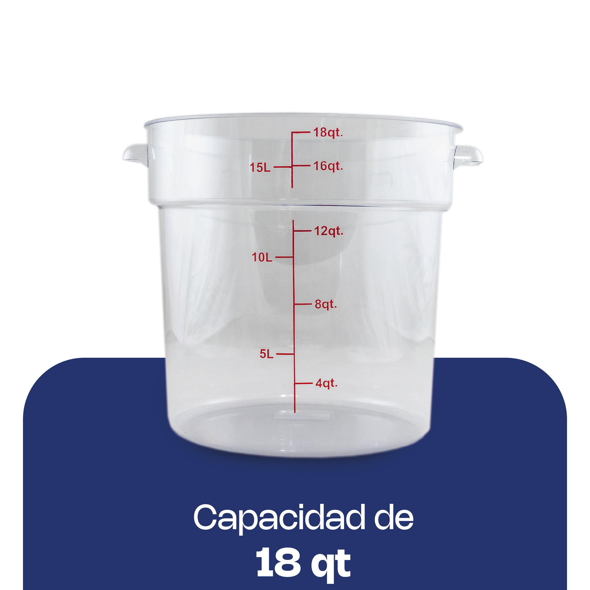 Recipiente Redondo de Policarbonato 18 qt