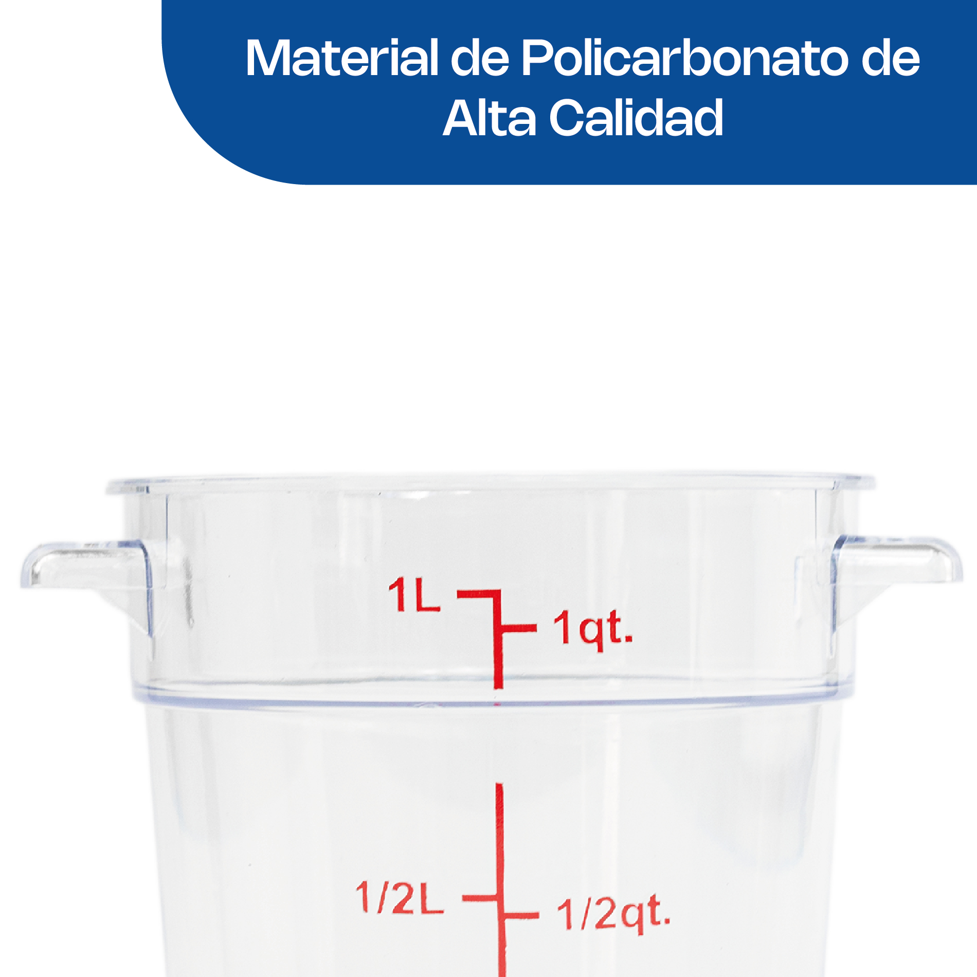 Recipiente Redondo de Policarbonato 1 qt