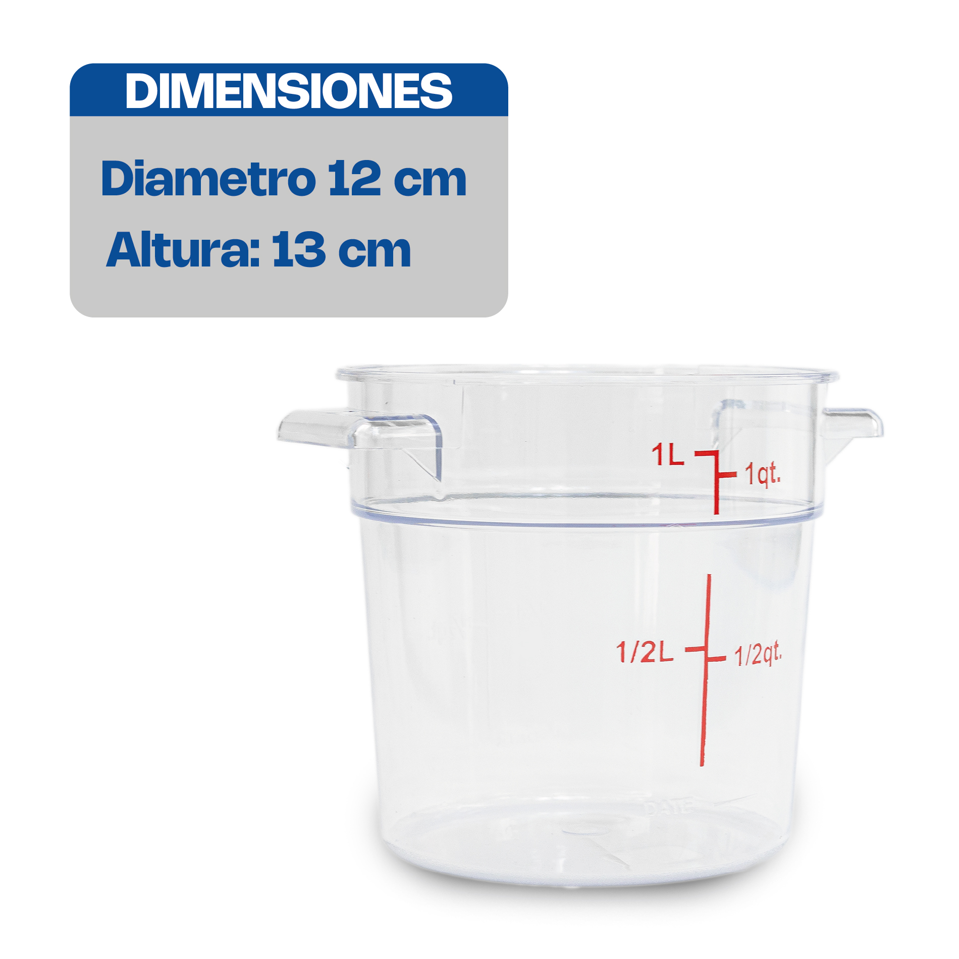 Recipiente Redondo de Policarbonato 1 qt