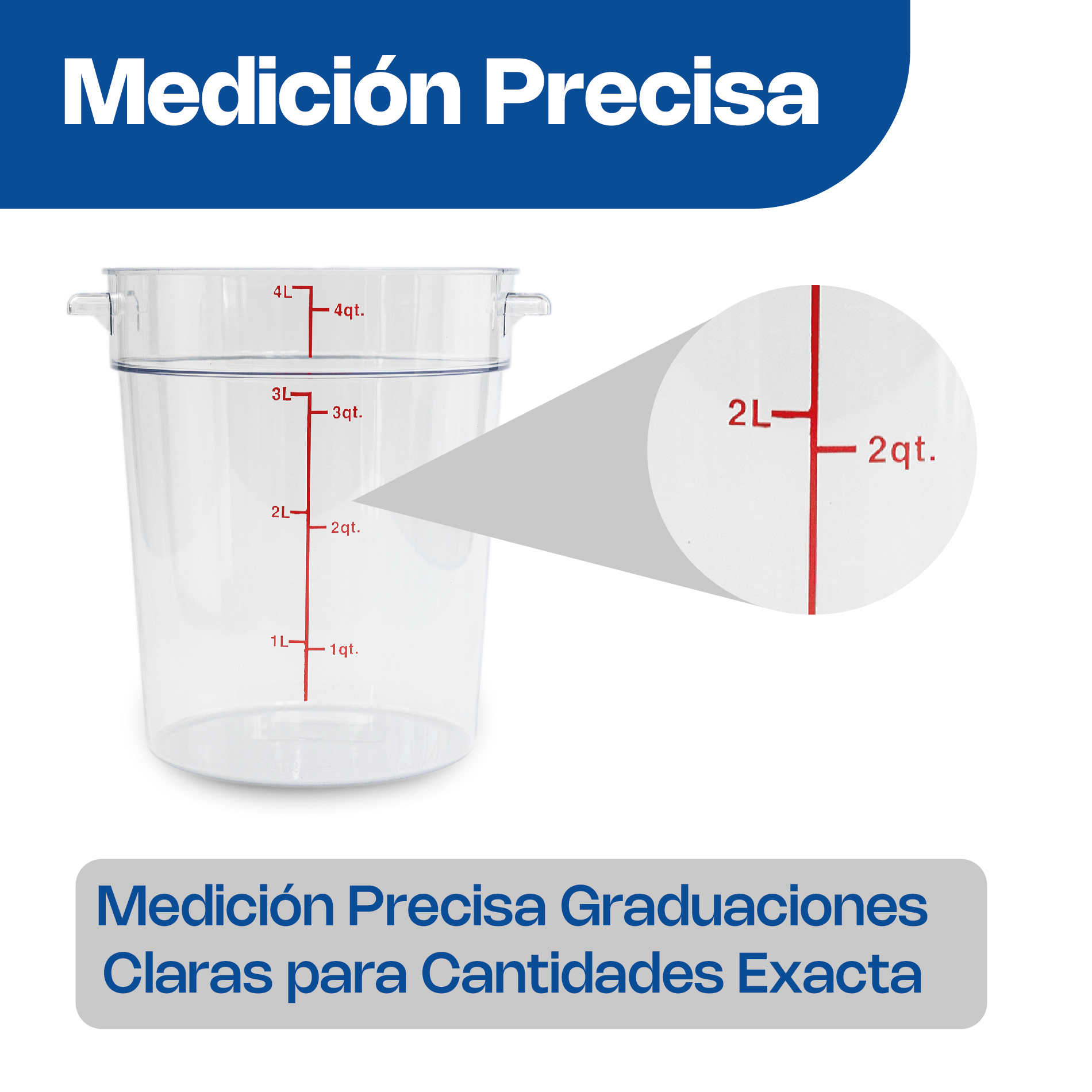 Recipiente Redondo de Policarbonato 4 qt