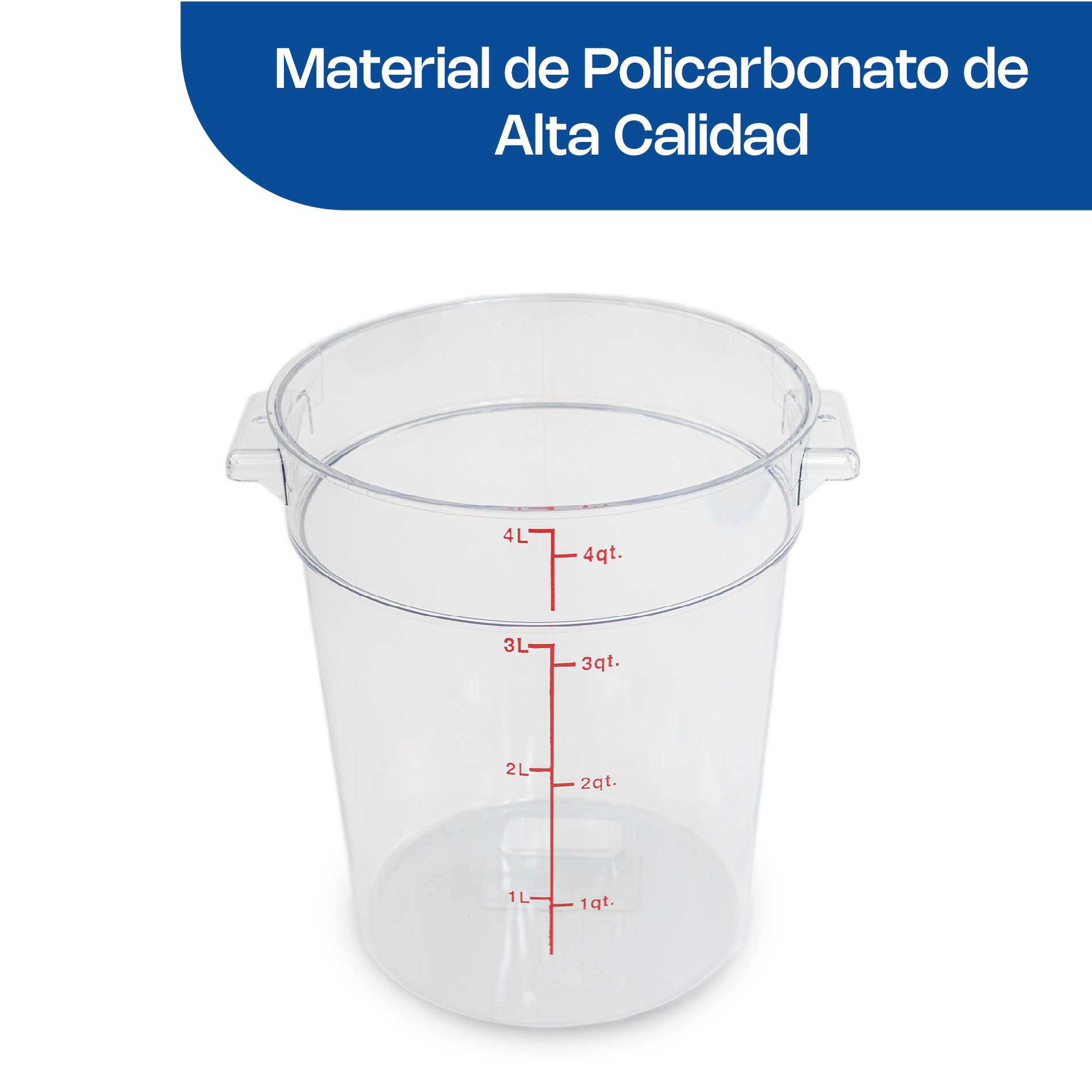 Recipiente Redondo de Policarbonato 4 qt