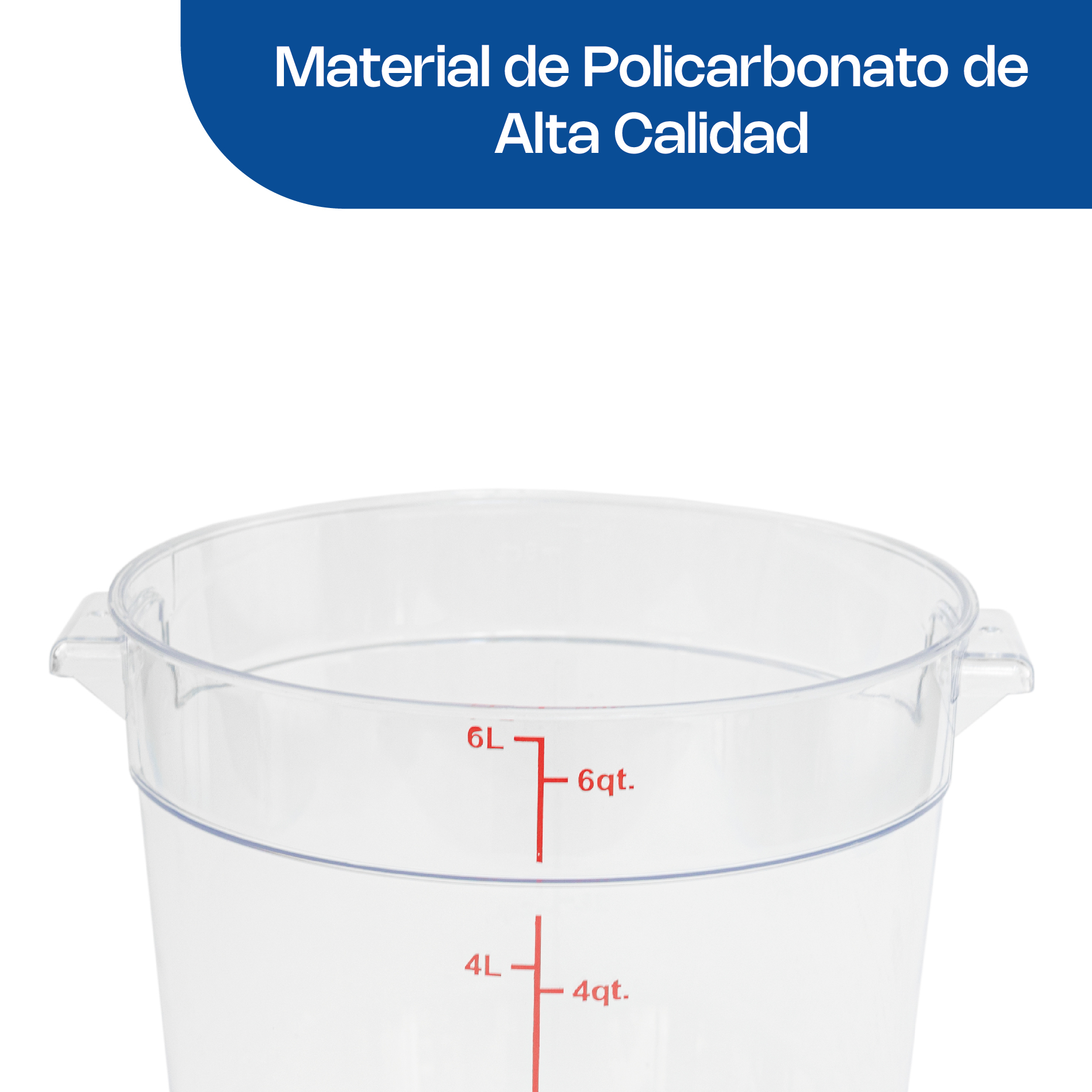 Recipiente Redondo de Policarbonato 6 qt