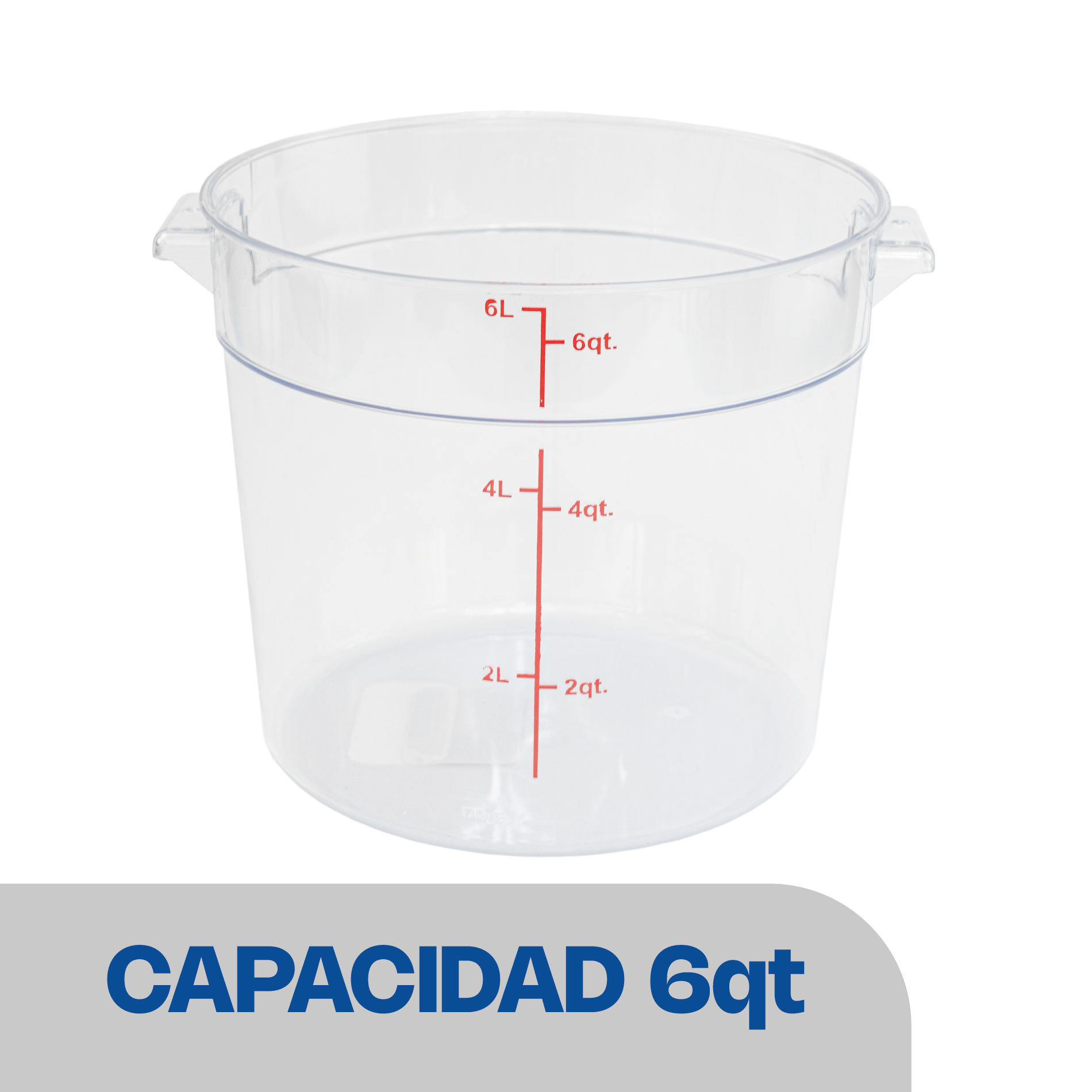 Recipiente Redondo de Policarbonato 6 qt