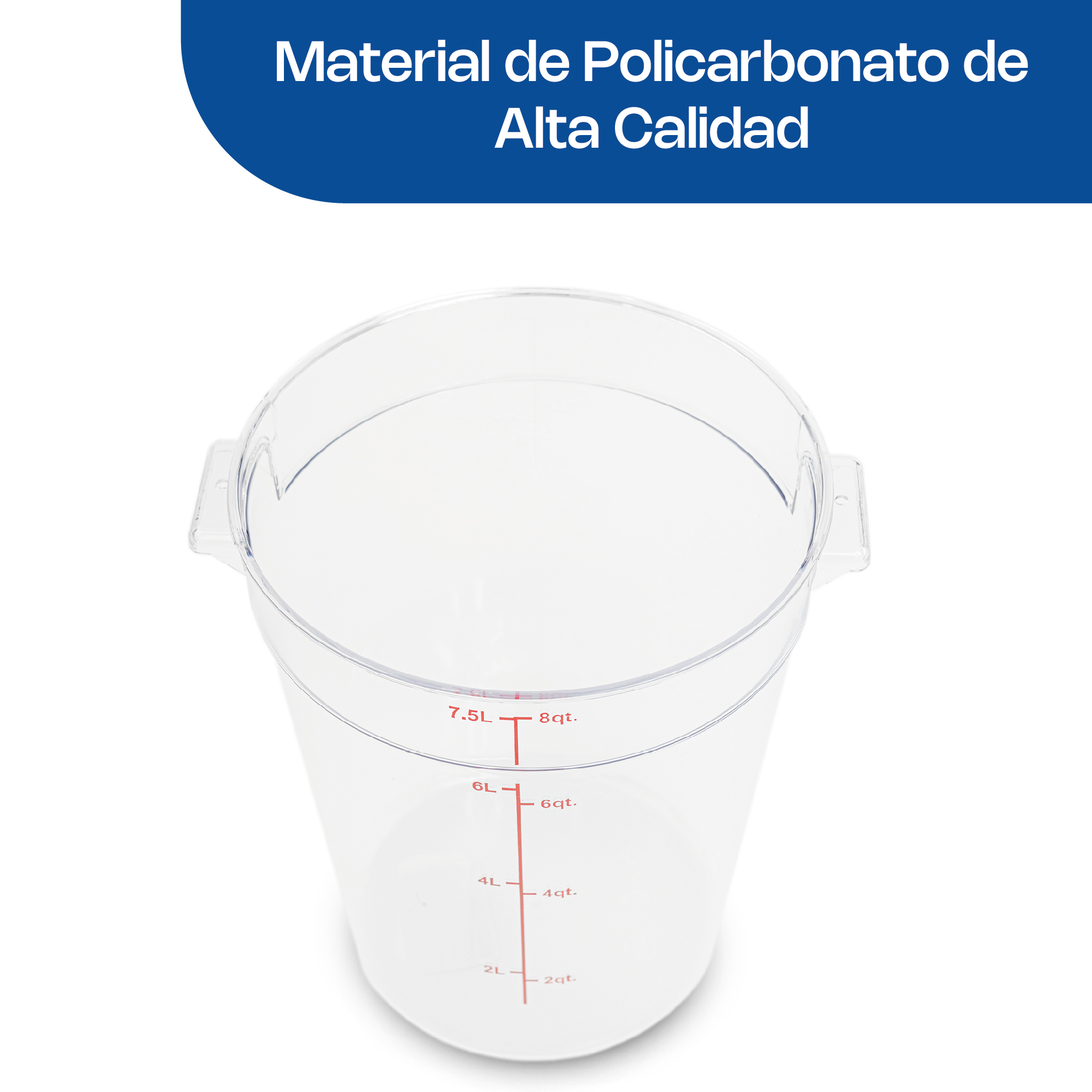 Recipiente Redondo de Policarbonato 8 qt