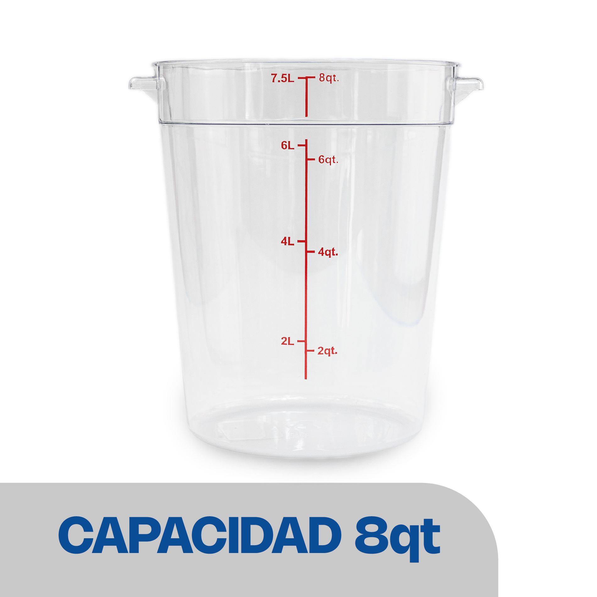 Recipiente Redondo de Policarbonato 8 qt